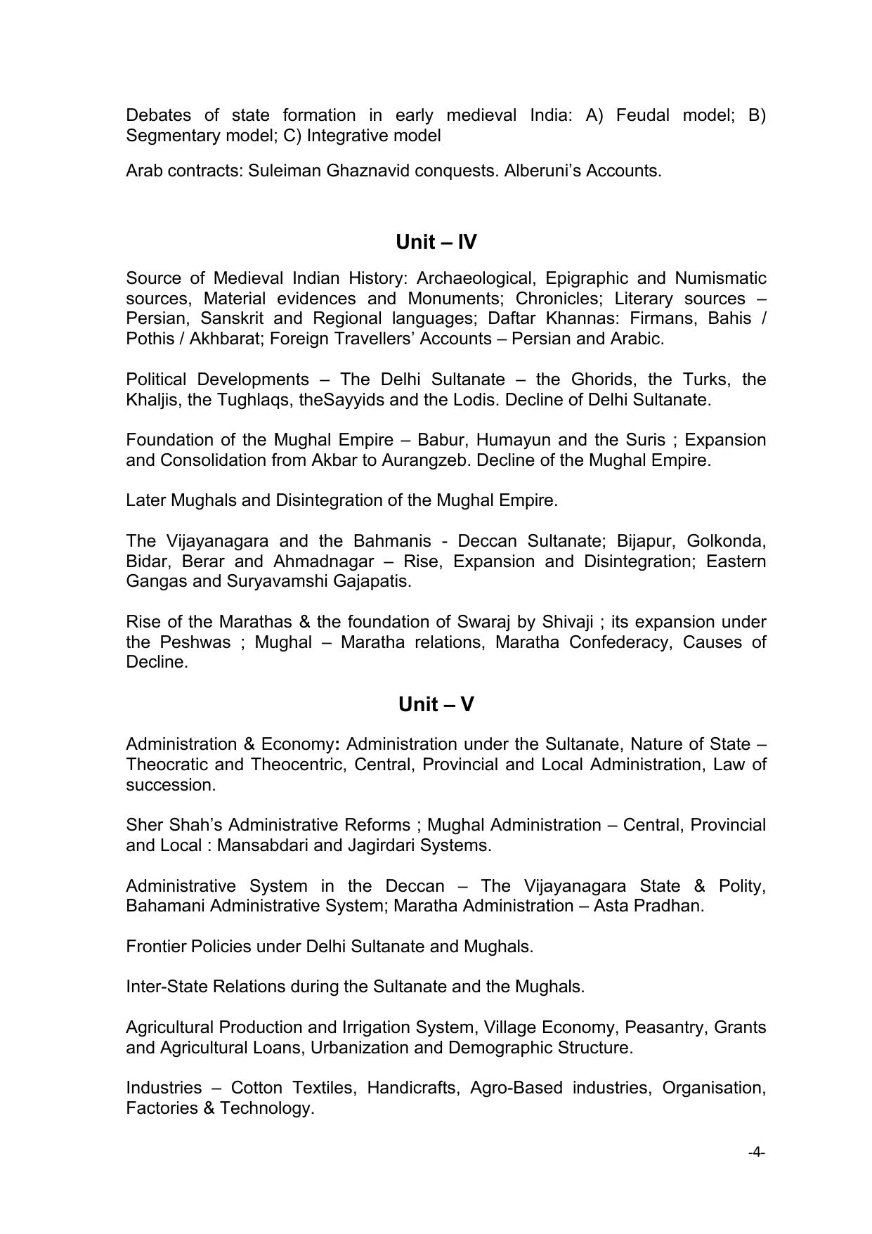 TNSET Syllabus - History - Page 4