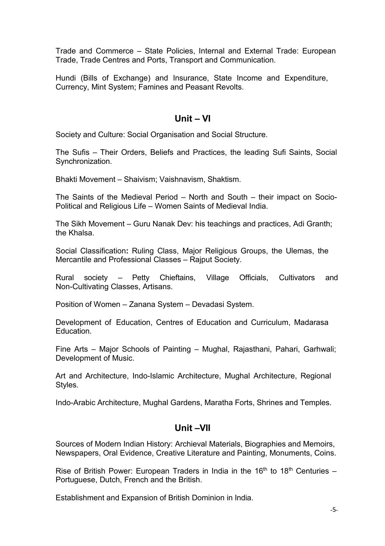 TNSET Syllabus - History - Page 5