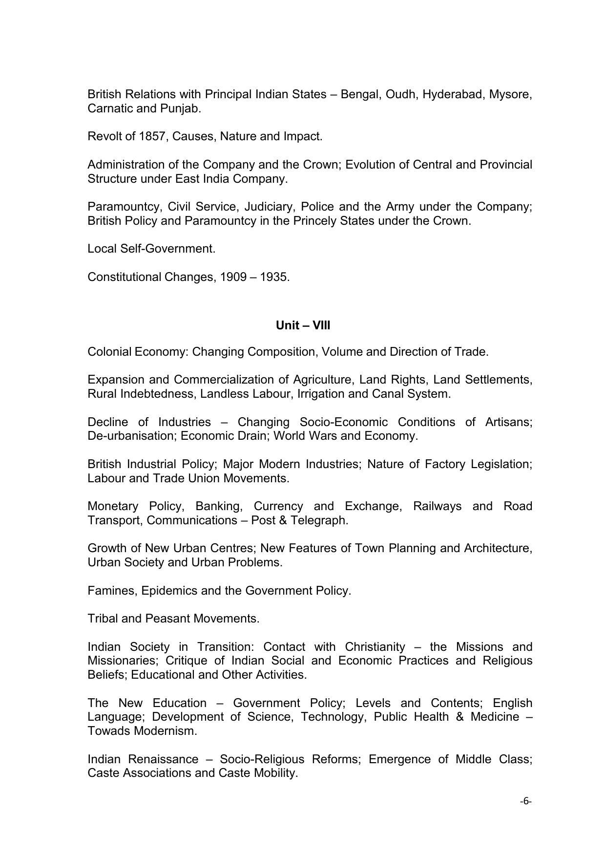 TNSET Syllabus - History - Page 6