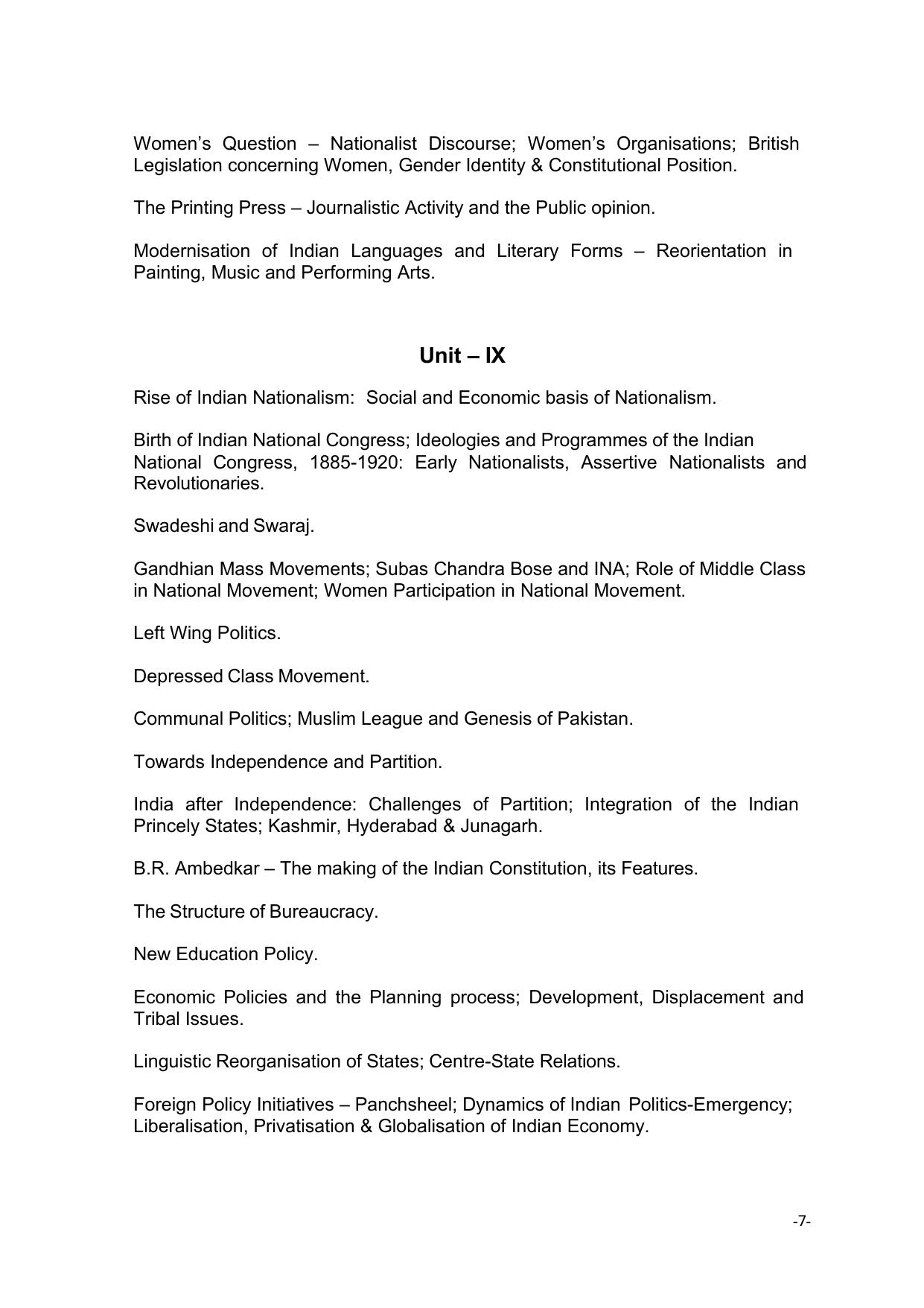 TNSET Syllabus - History - Page 7