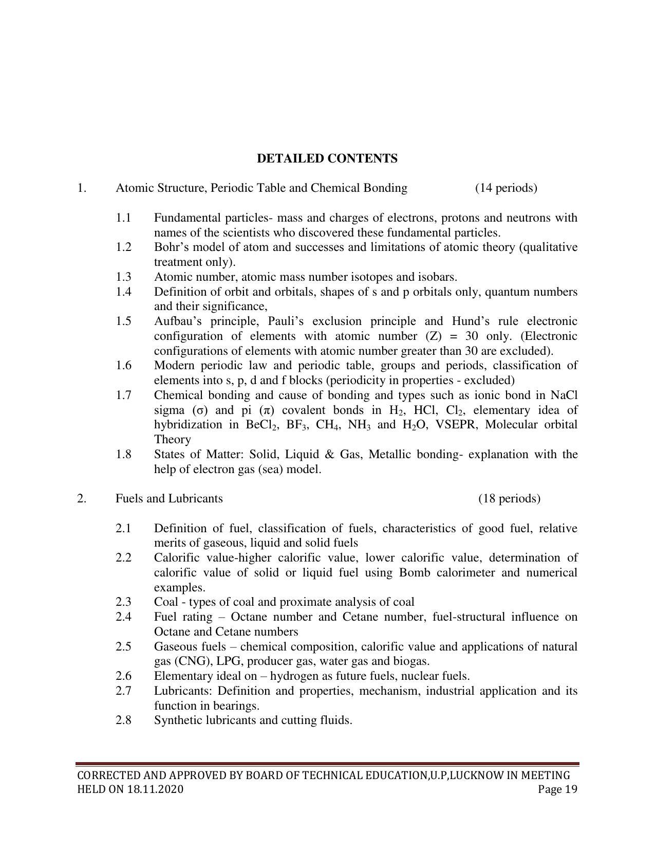 SYLLABUS FOR FIRST SEMESTER SESSION (2020-2021) - SIX SEMESTER DIPLOMA COURSE IN CHEMICAL TECHNOLOGY(RUBBER AND PLASTIC) - Page 19