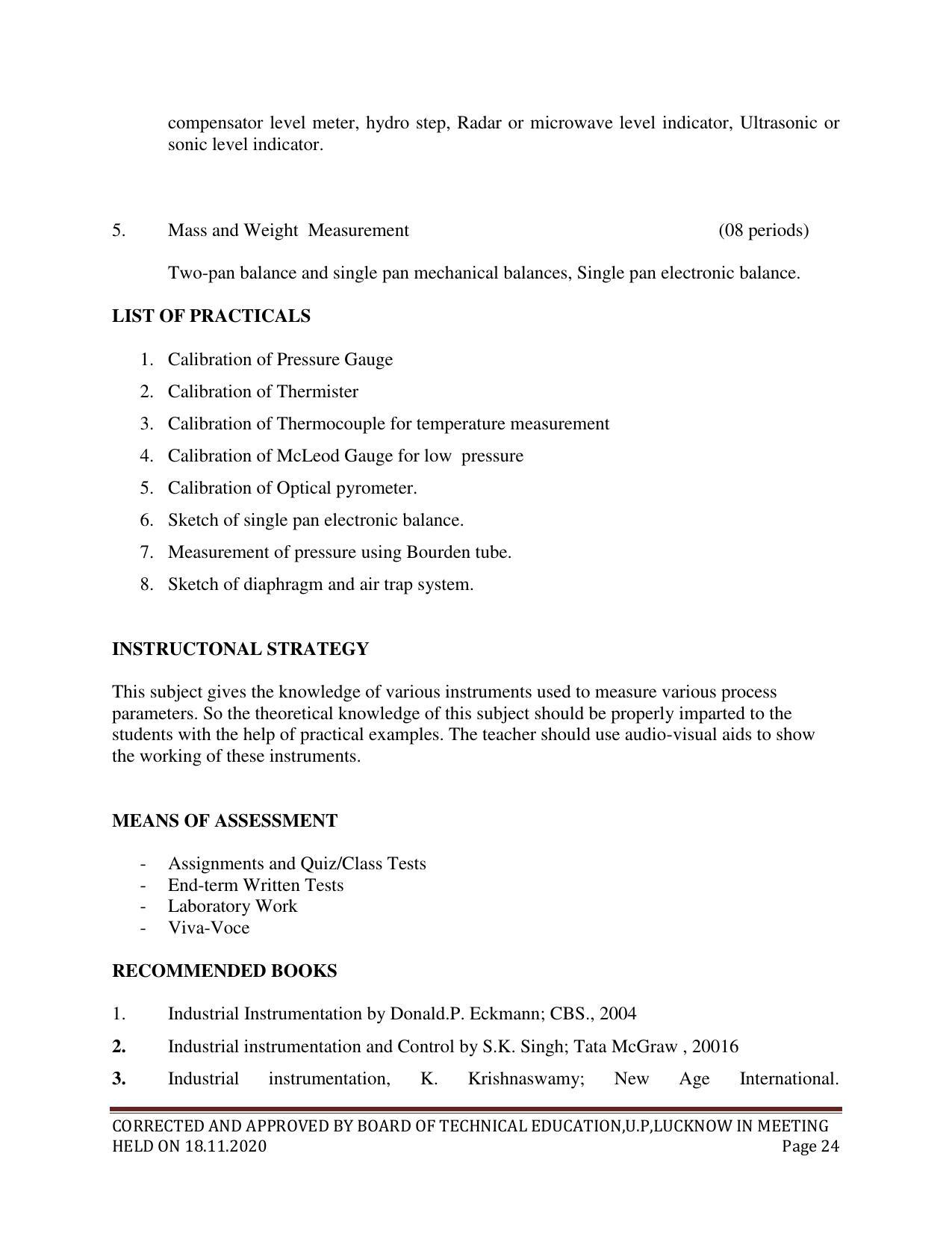 SYLLABUS FOR FIRST SEMESTER SESSION (2020-2021) - SIX SEMESTER DIPLOMA COURSE IN CHEMICAL TECHNOLOGY(RUBBER AND PLASTIC) - Page 24
