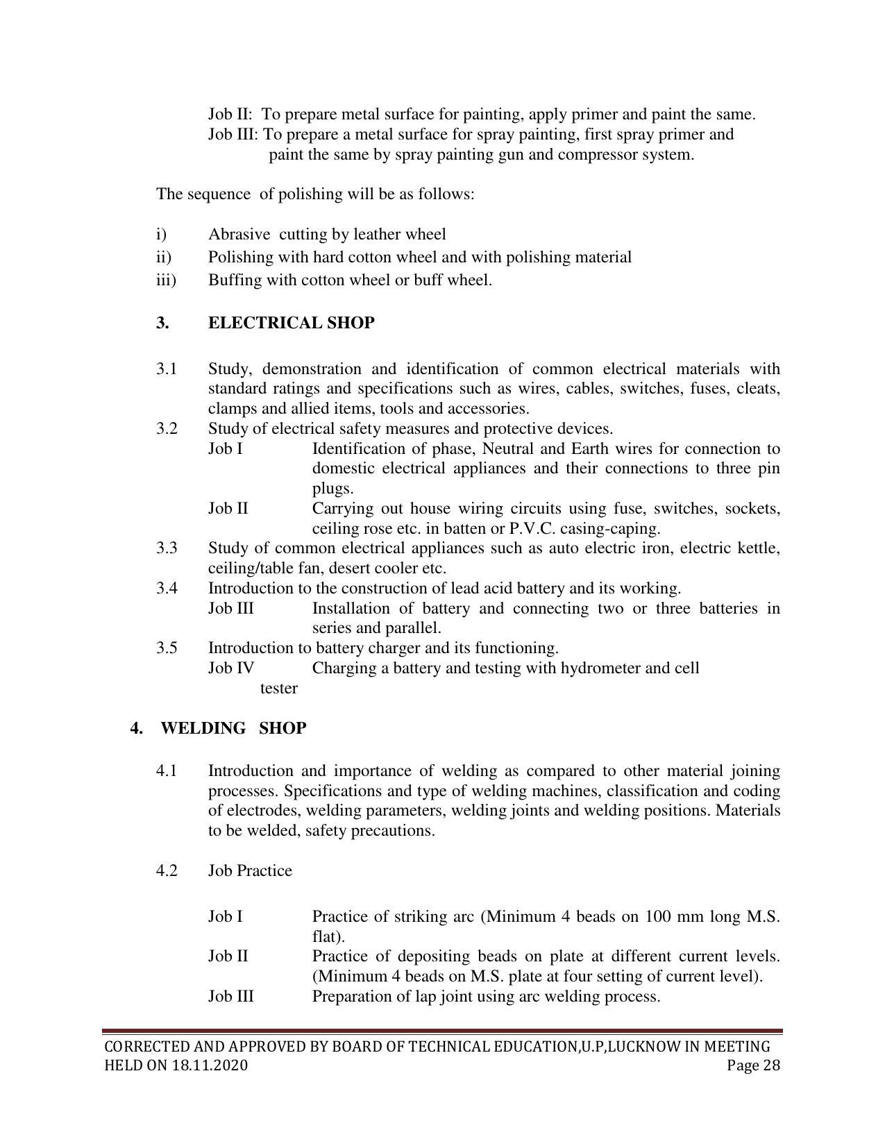 SYLLABUS FOR FIRST SEMESTER SESSION (2020-2021) - SIX SEMESTER DIPLOMA COURSE IN CHEMICAL TECHNOLOGY(RUBBER AND PLASTIC) - Page 28
