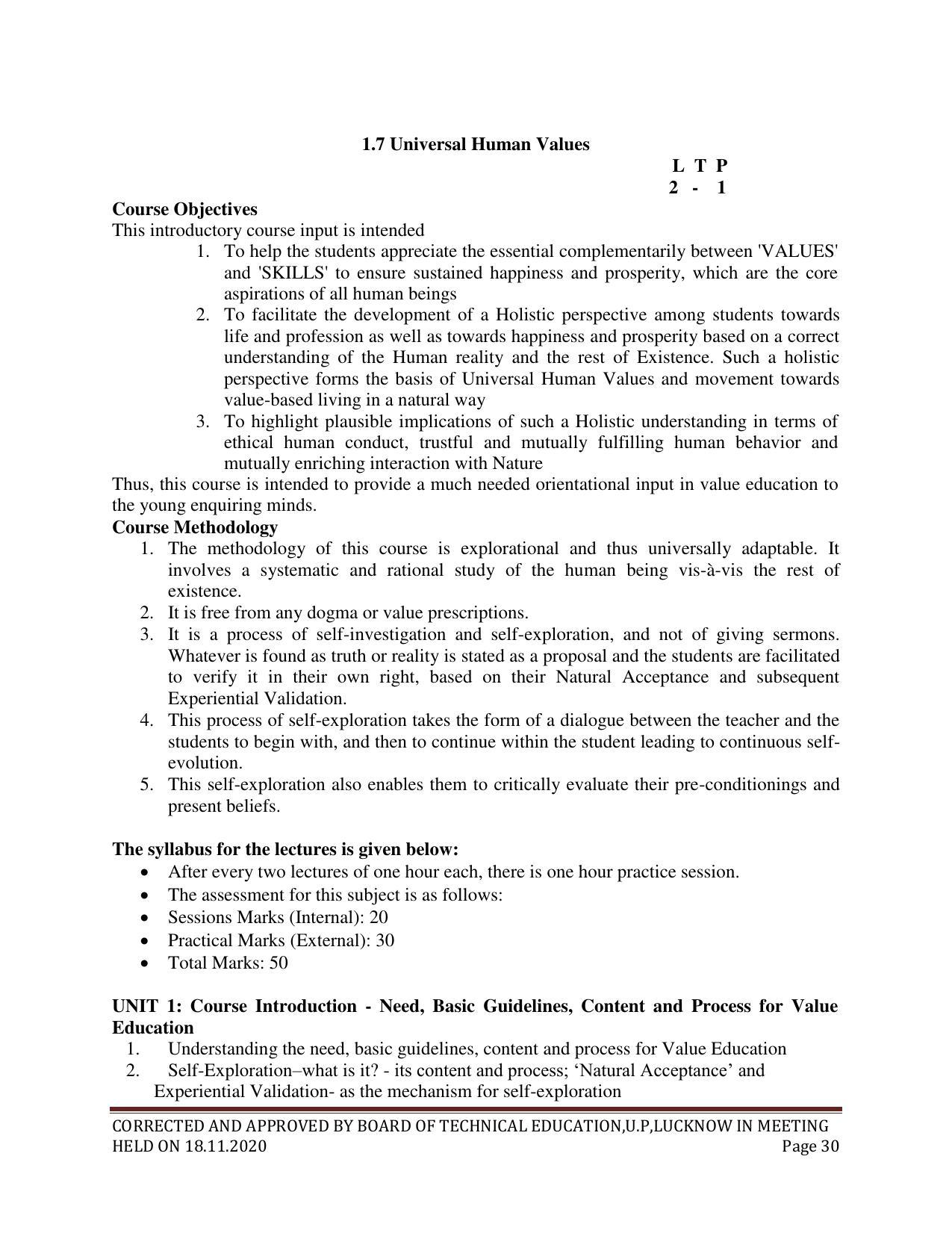 SYLLABUS FOR FIRST SEMESTER SESSION (2020-2021) - SIX SEMESTER DIPLOMA COURSE IN CHEMICAL TECHNOLOGY(RUBBER AND PLASTIC) - Page 30