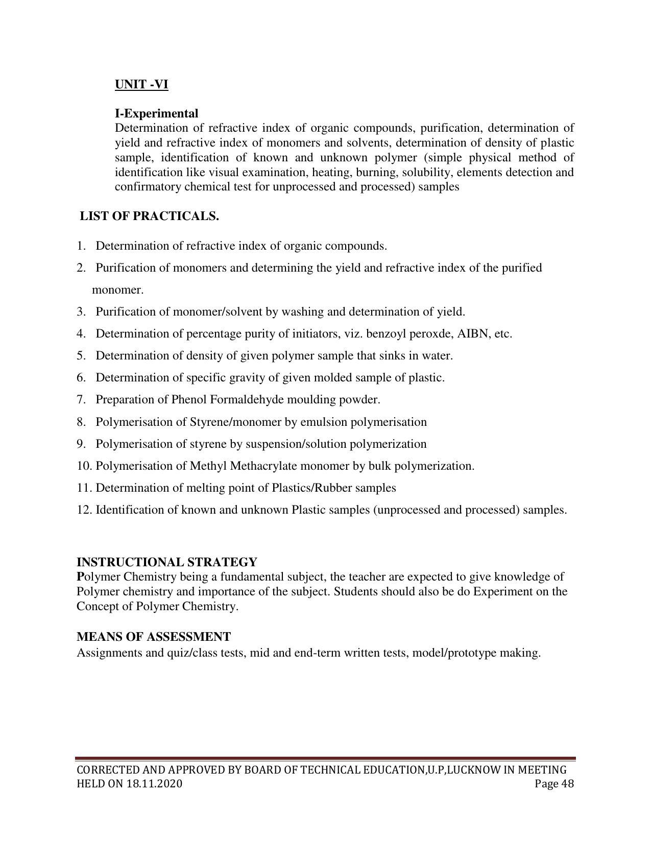 SYLLABUS FOR FIRST SEMESTER SESSION (20202021) SIX SEMESTER DIPLOMA