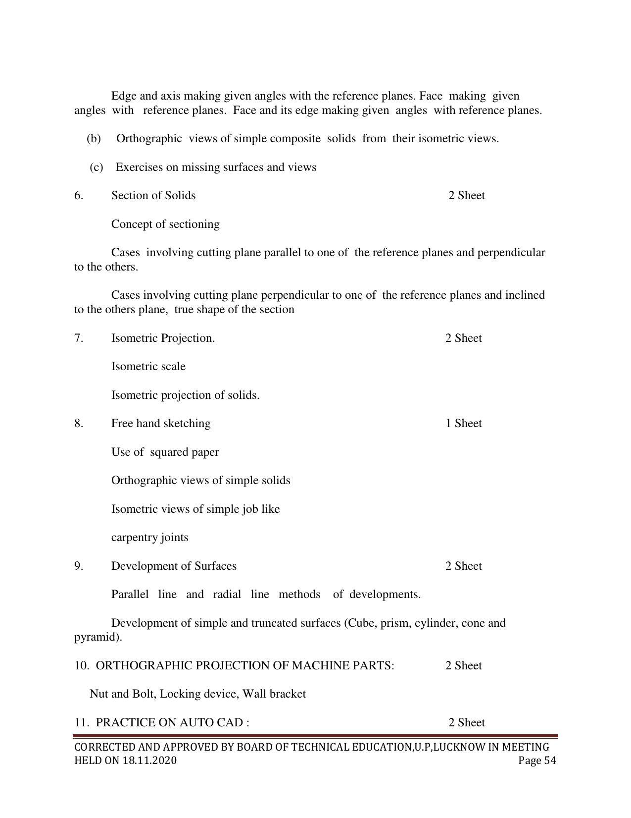 SYLLABUS FOR FIRST SEMESTER SESSION (2020-2021) - SIX SEMESTER DIPLOMA COURSE IN CHEMICAL TECHNOLOGY(RUBBER AND PLASTIC) - Page 54
