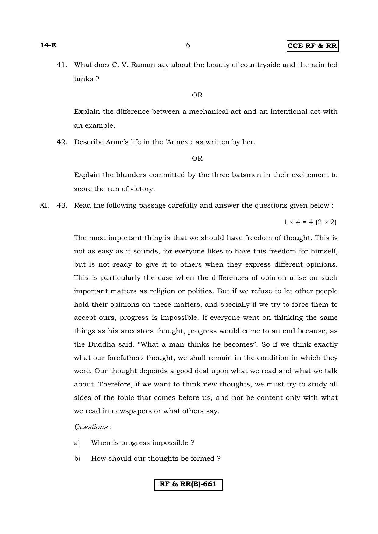 Karnataka SSLC English - First Language - ENGLISH (14E-B Version_e1) March/April 2019 Question Paper - Page 6