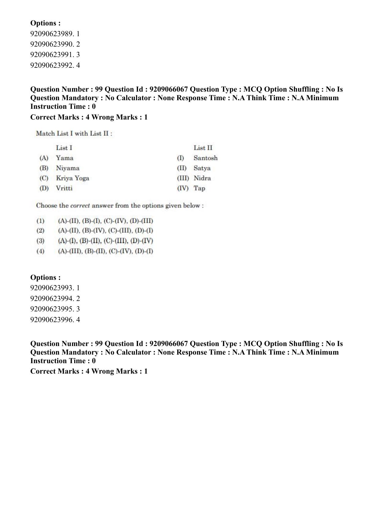CUET PG 2023: COQP21 – Yoga (Hindi)-shift 3 (08-06-2023) Question Paper - Page 102