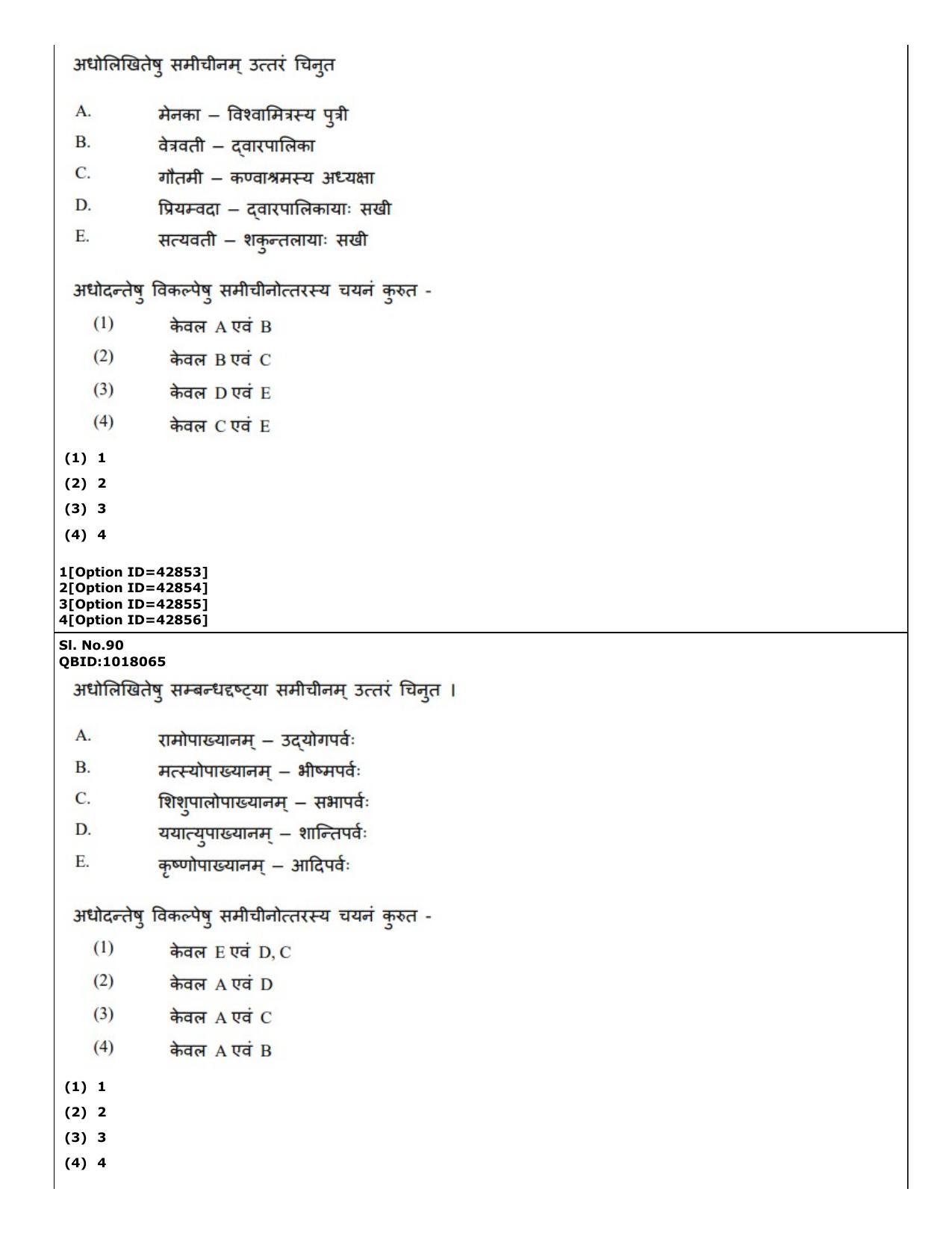 CUET (PG) 2022: PGQP-14 Sanskrit (11-09-2022) Question Paper - Page 46
