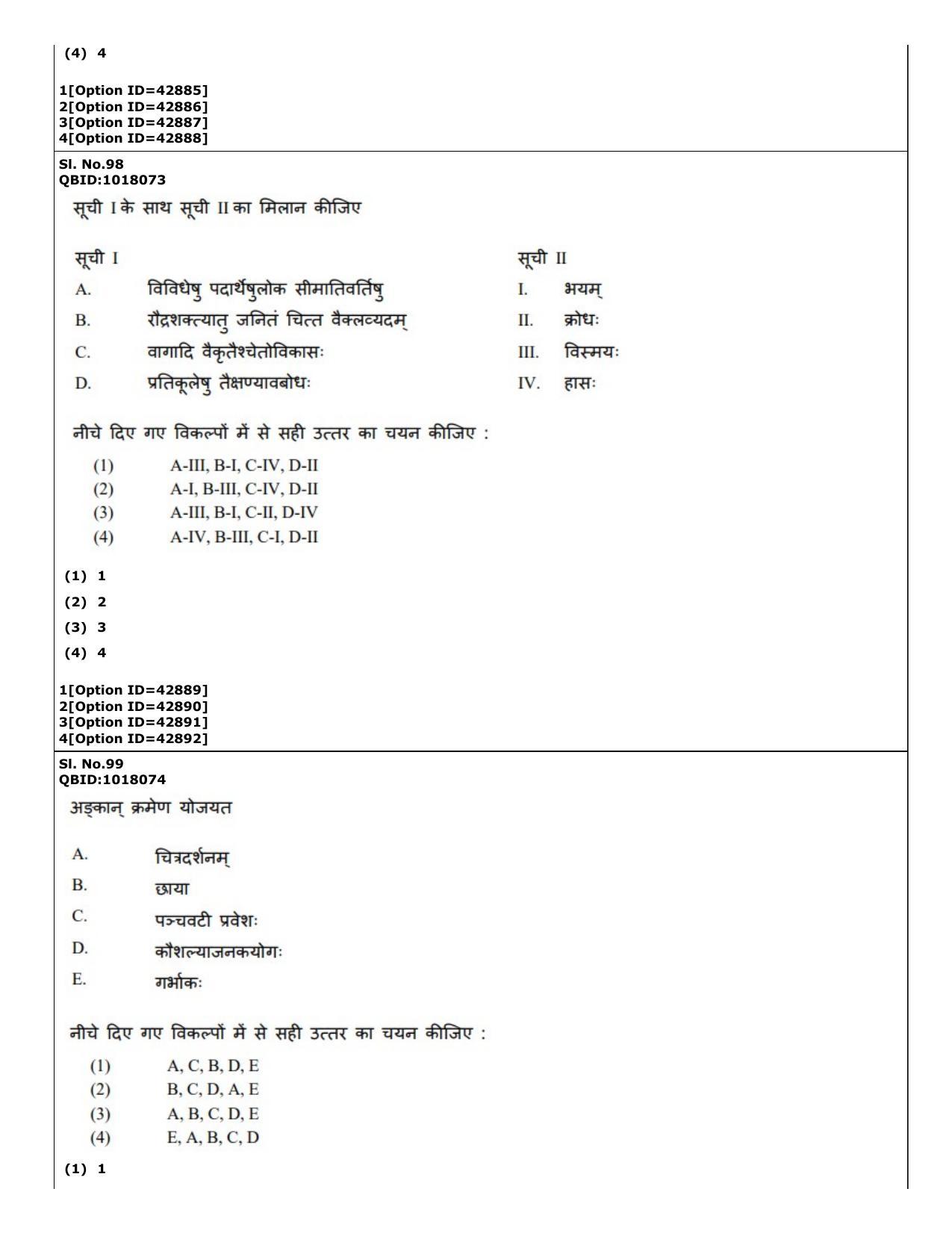 CUET (PG) 2022: PGQP-14 Sanskrit (11-09-2022) Question Paper - Page 51