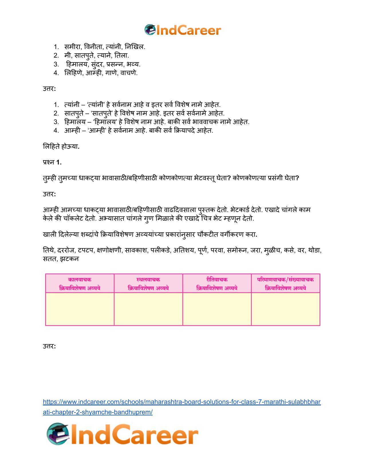 Maharashtra Board Solutions for Class 7- Marathi Sulabhbharati: Chapter 2- श्यामचे बंधुप्रेम - Page 6