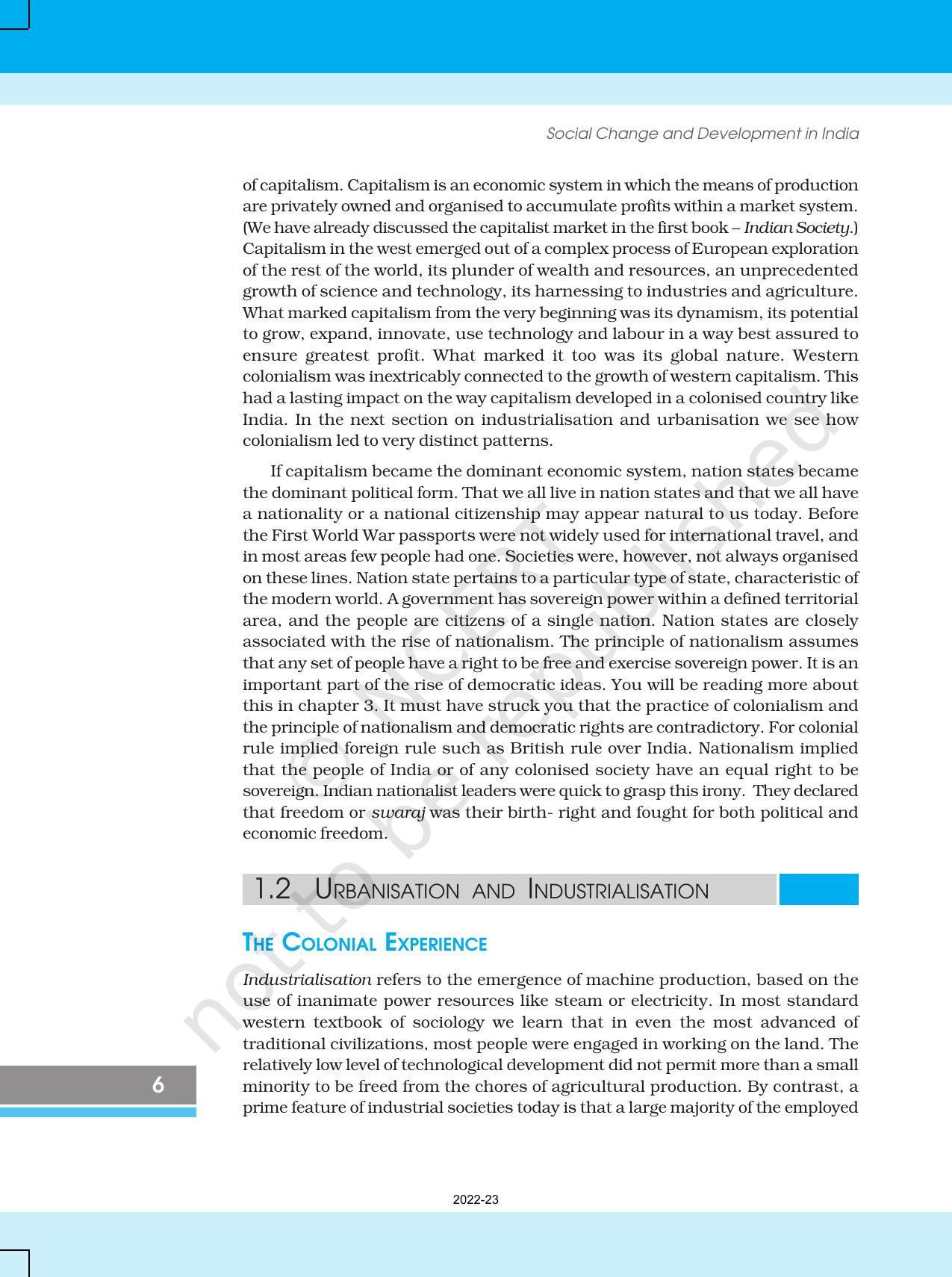 NCERT Book for Class 12 Sociology (Social Change and Development in India) Chapter 1 Structural Change - Page 6