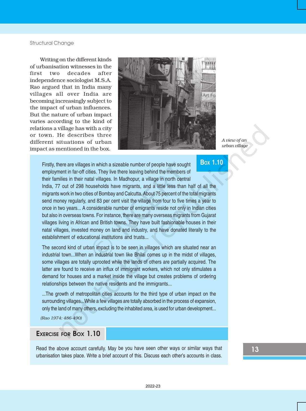 NCERT Book for Class 12 Sociology (Social Change and Development in India) Chapter 1 Structural Change - Page 13