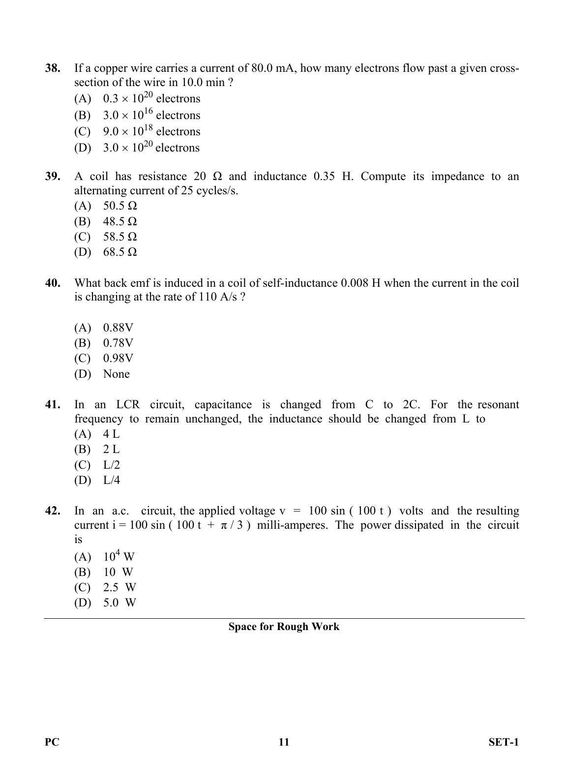 OJEE 2013 Physics / Chemistry Set 1 Question Paper - Page 10
