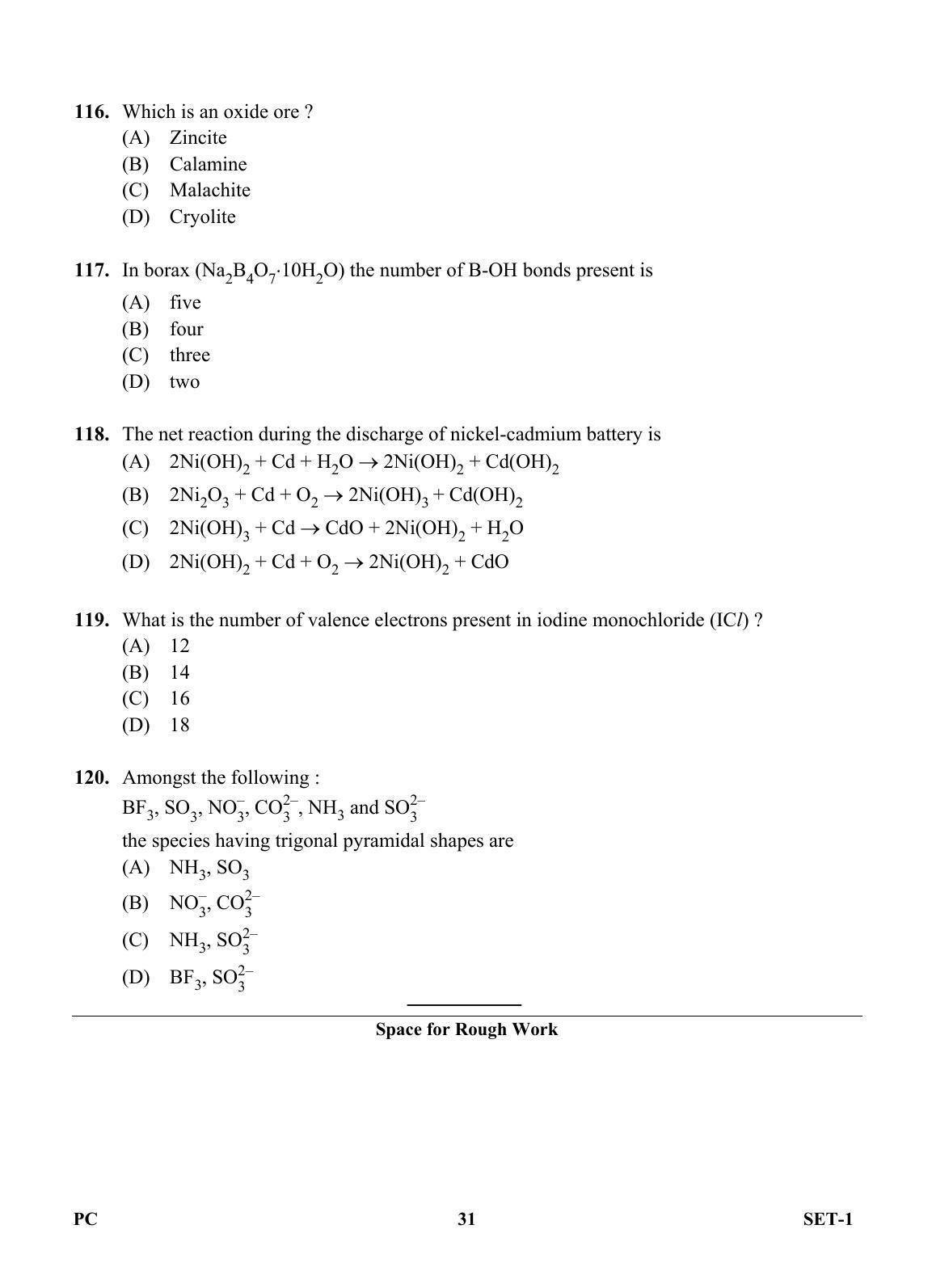 OJEE 2013 Physics / Chemistry Set 1 Question Paper - Page 30