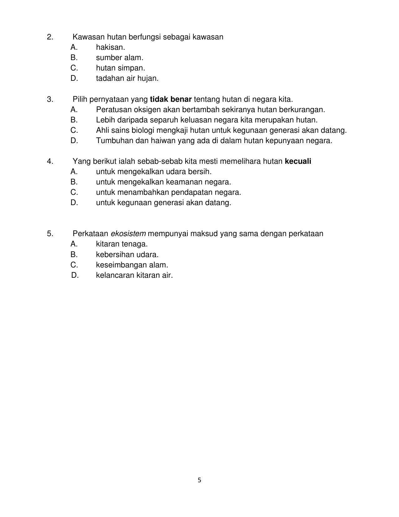 CBSE Class 10 Bahasa Melayu Sample Paper 2021-22 - Page 5