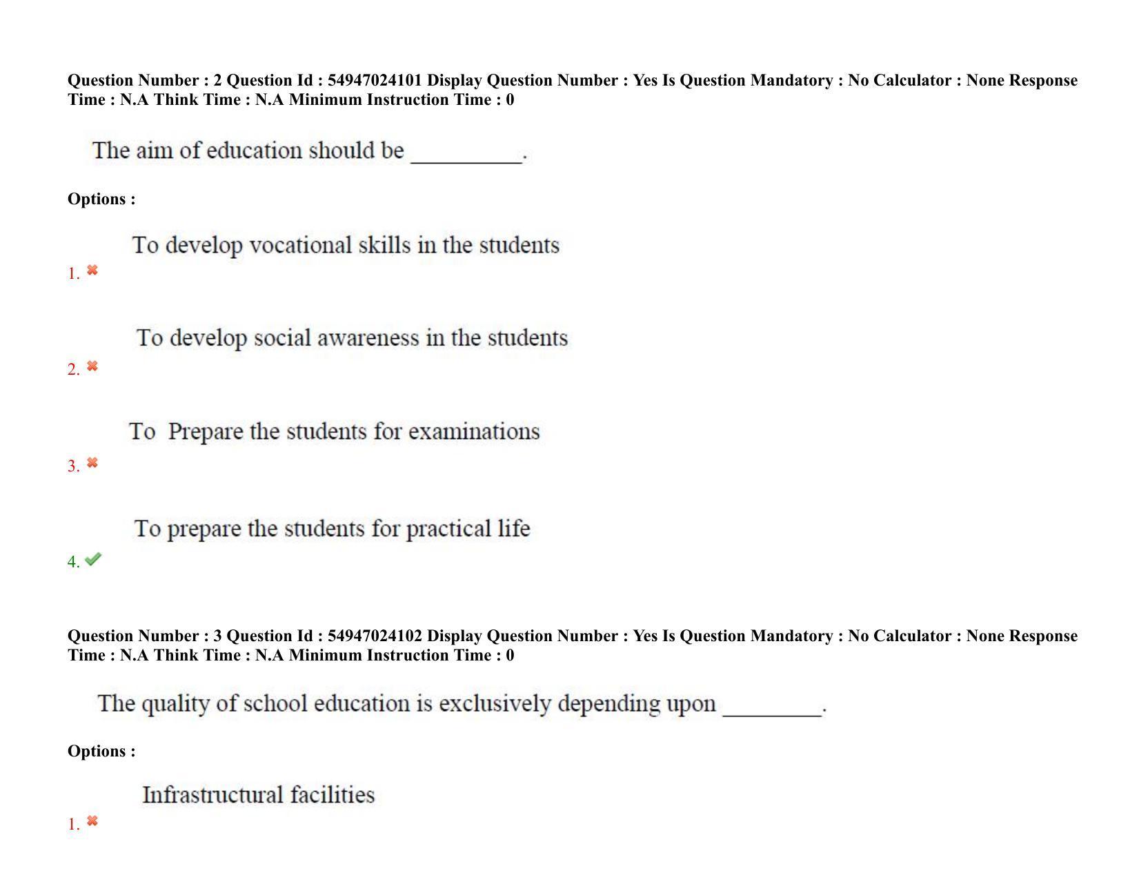 AP RCET 2022: Applied Life Sciences -  18-10-2022 (Tuesday) Session-I: Question Paper With keys - Page 3