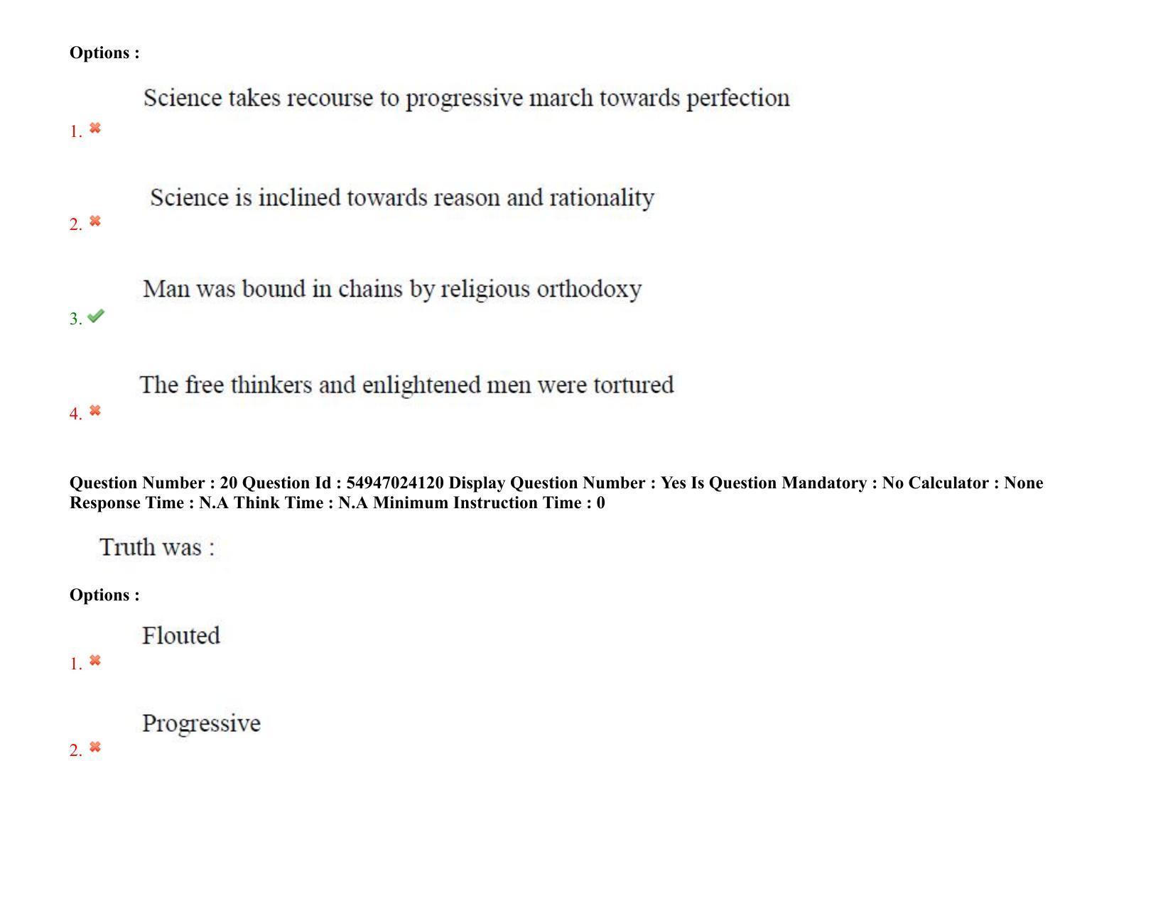 AP RCET 2022: Applied Life Sciences -  18-10-2022 (Tuesday) Session-I: Question Paper With keys - Page 17