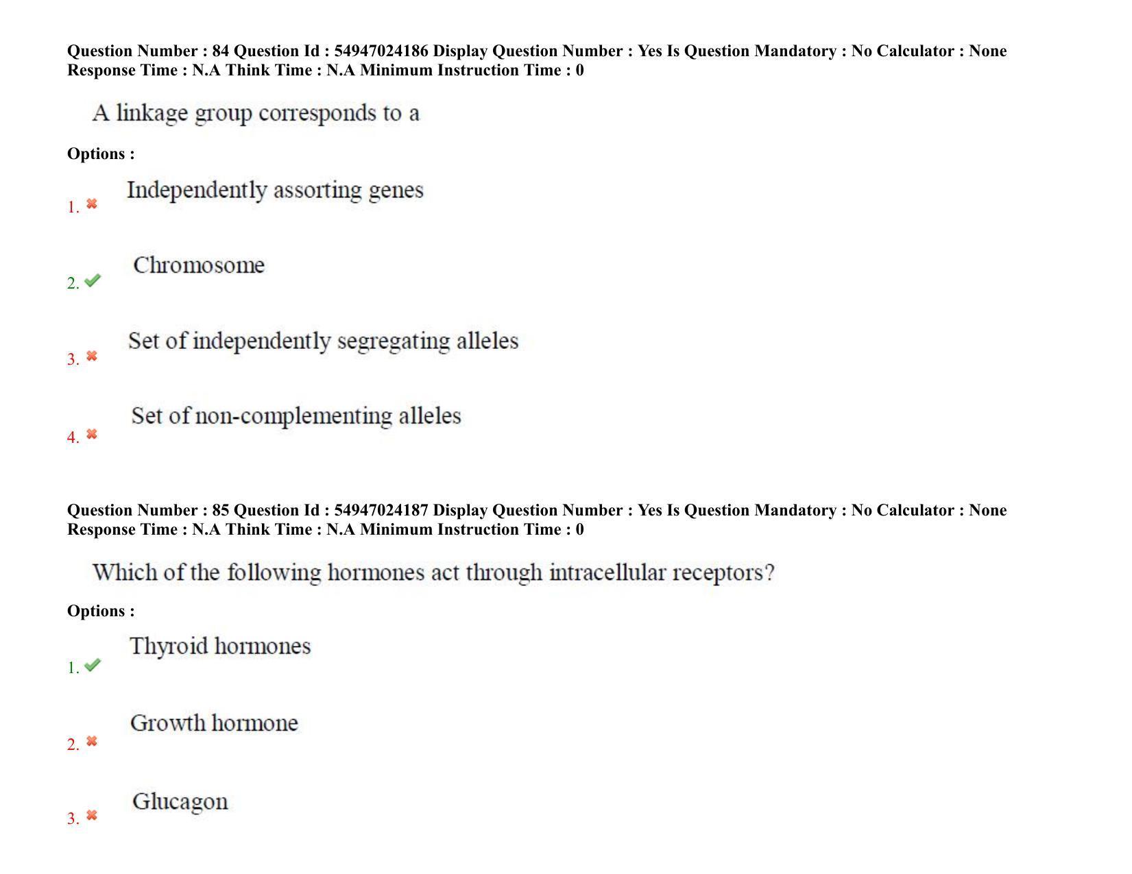 AP RCET 2022: Applied Life Sciences -  18-10-2022 (Tuesday) Session-I: Question Paper With keys - Page 64