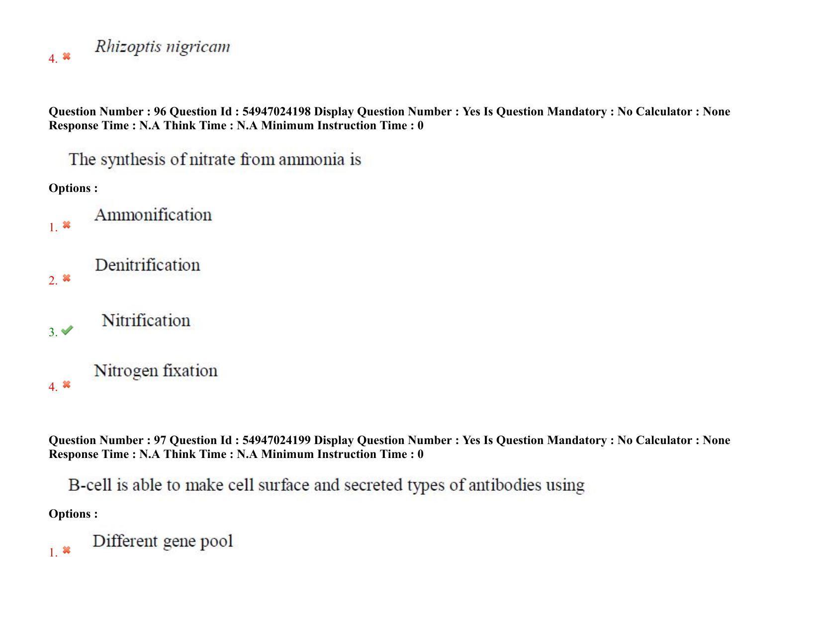 AP RCET 2022: Applied Life Sciences -  18-10-2022 (Tuesday) Session-I: Question Paper With keys - Page 71