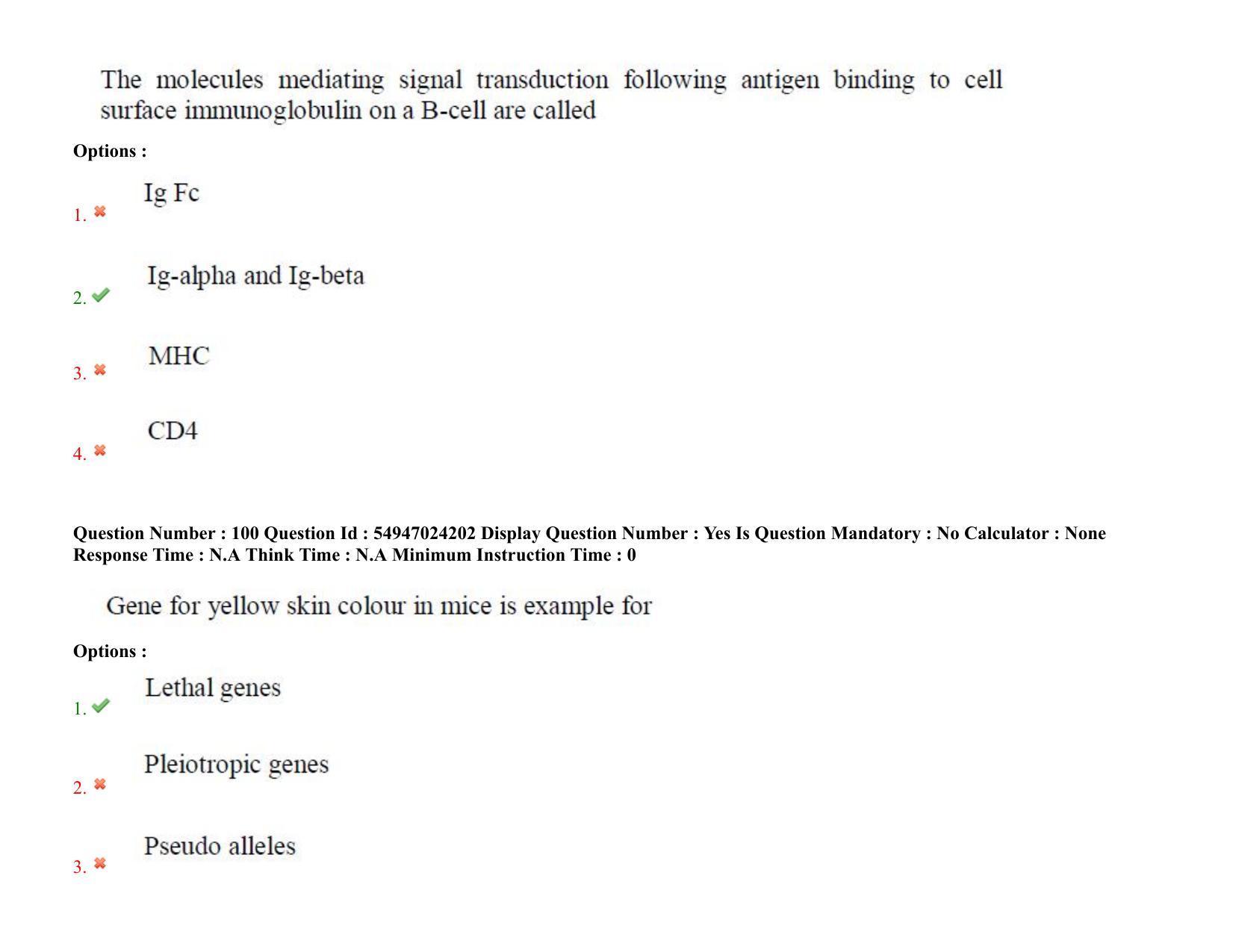 AP RCET 2022: Applied Life Sciences -  18-10-2022 (Tuesday) Session-I: Question Paper With keys - Page 73
