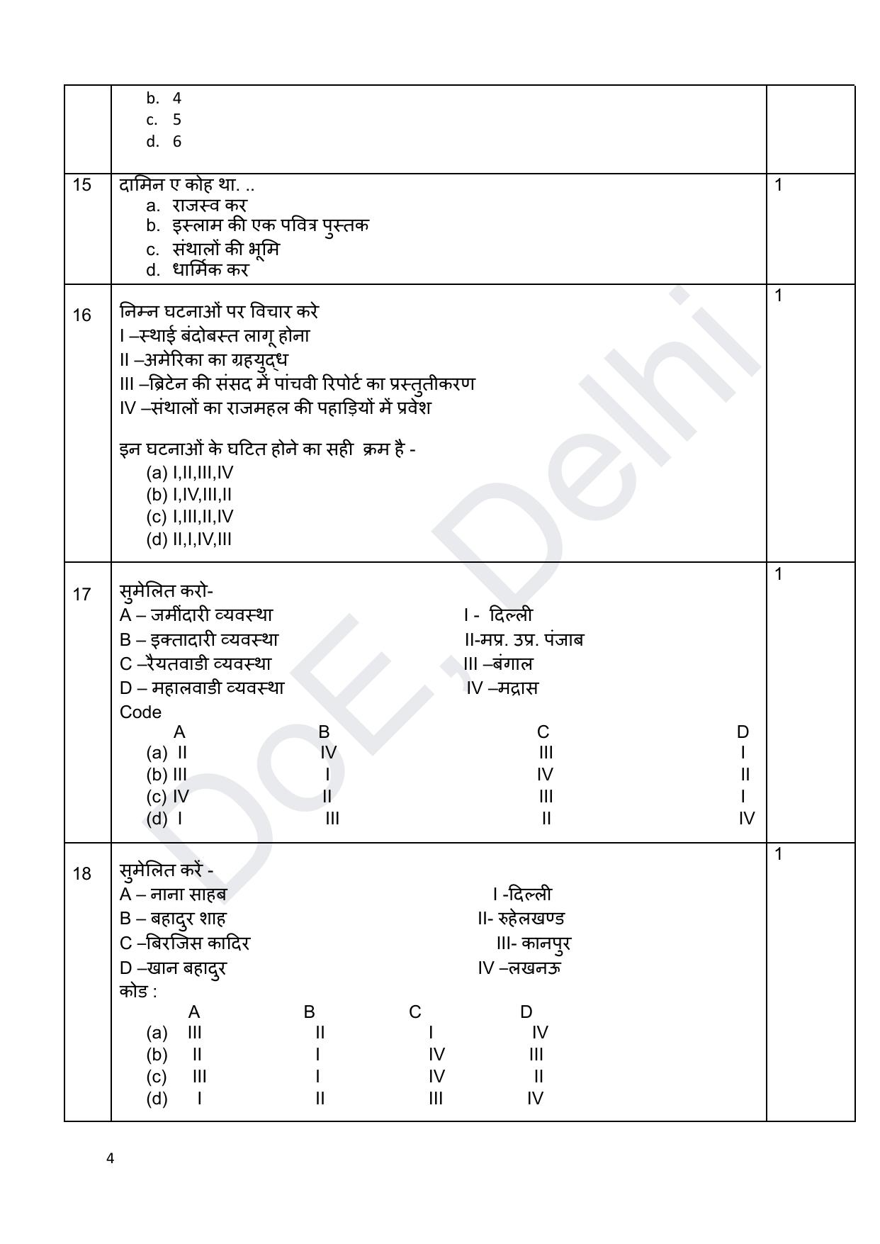 Edudel Class 12 History (Hindi) Practice Papers-1 (2023-24) - Page 4