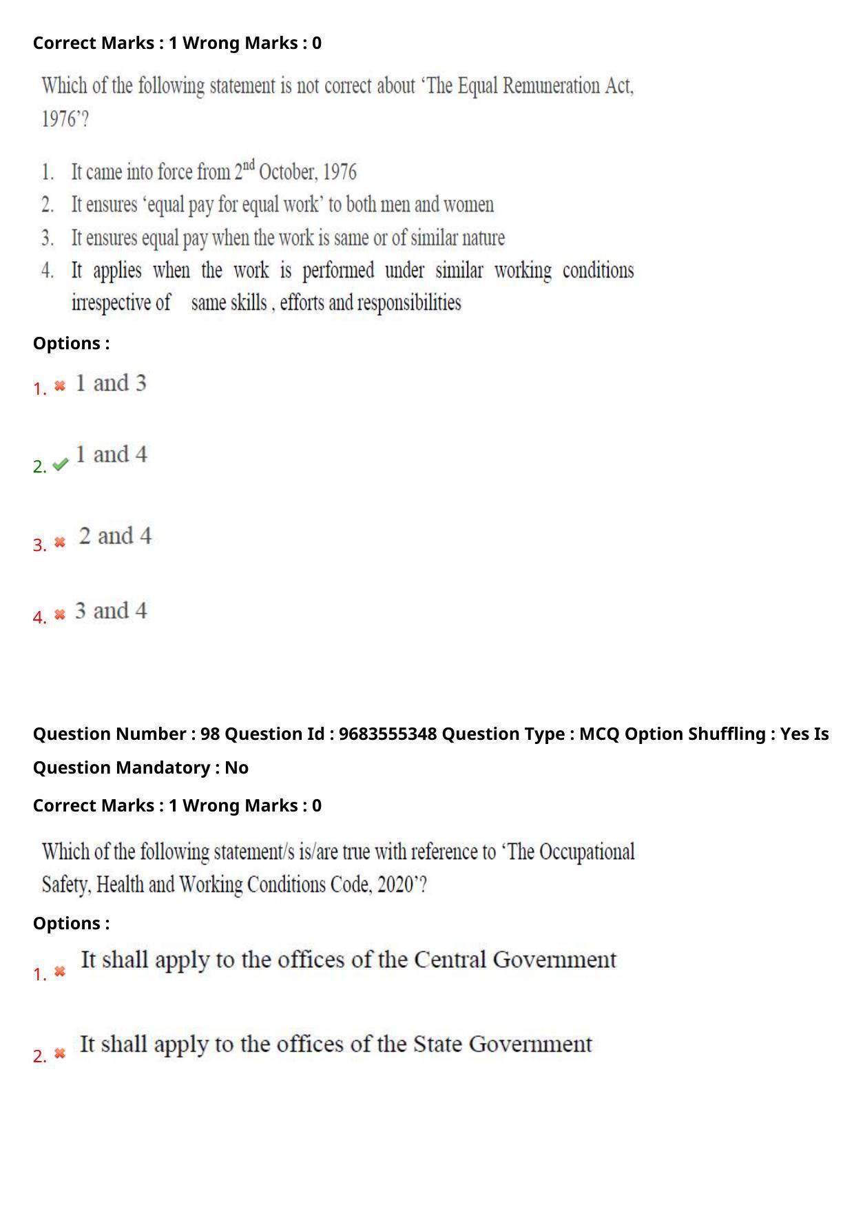 TS CPGET 2021 Master of Human Resource Management (MHRM)  (Shift 2) Question Paper with Answer Key - Page 56