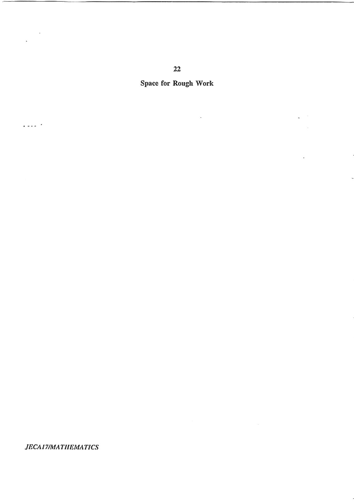 WB JECA 2017 Mathematics Question Paper - Page 22