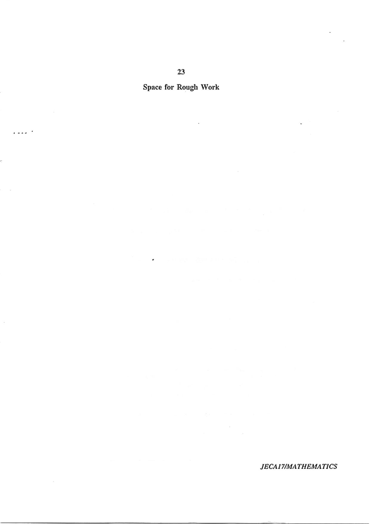 WB JECA 2017 Mathematics Question Paper - Page 23