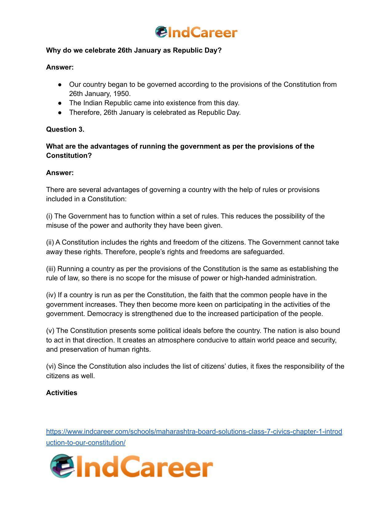 Maharashtra Board Solutions Class 7-Civics: Chapter 1- Introduction to Our Constitution - Page 6