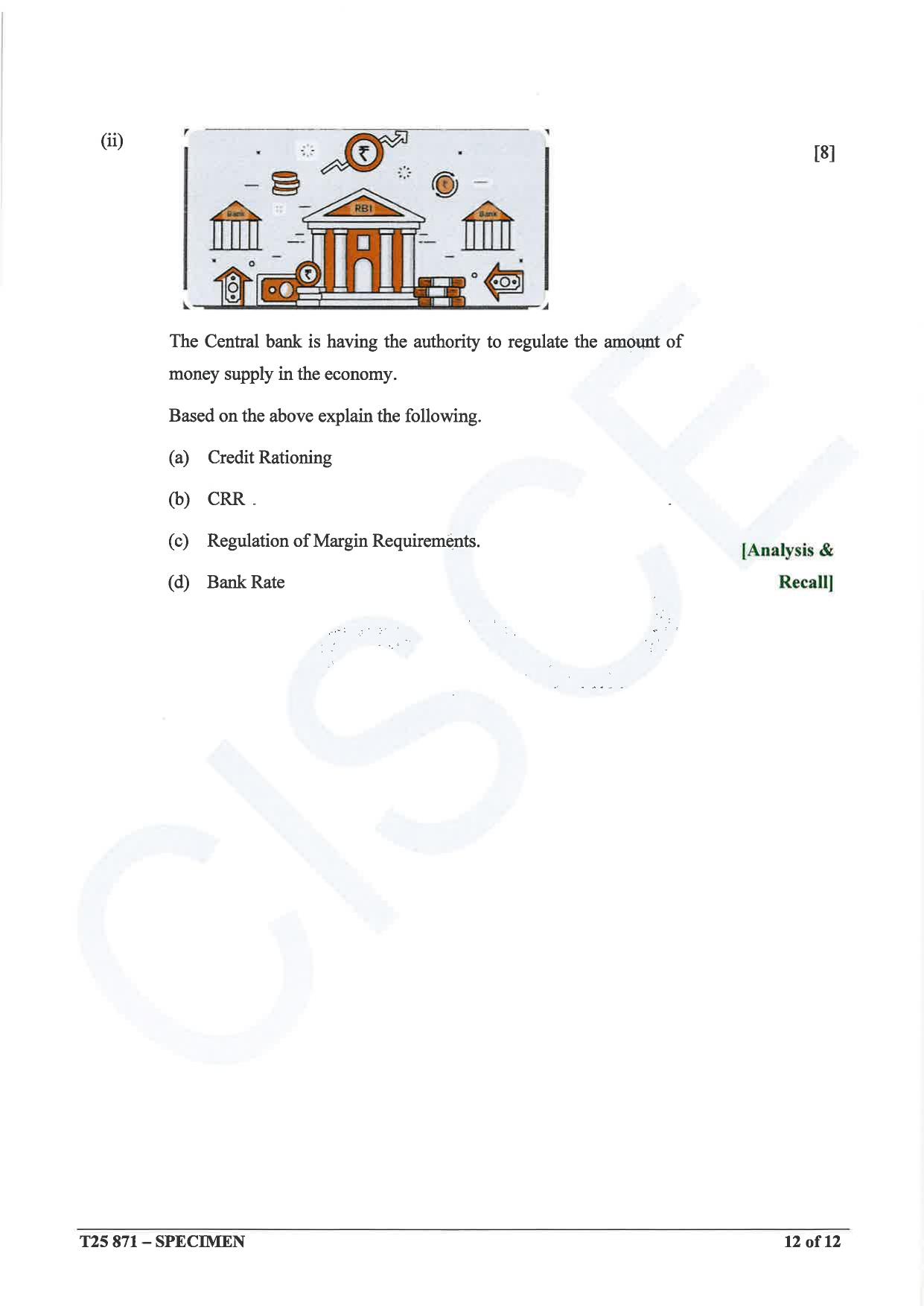 ICSE Class 10 2025 Economic Applications (QP & MS) Specimen Paper - Page 12