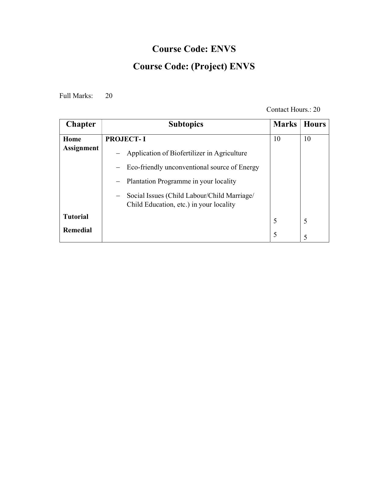 WBCHSE Class 11 & 12 Syllabus for Environment Studies (ENVS) (SET II) - Page 5
