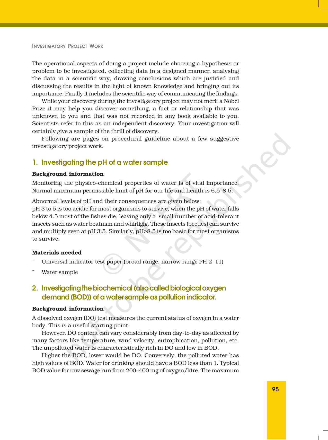 NCERT Laboratory Manuals for Class XII Biology - Investigatory Project Work - Page 4