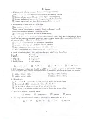 IISER Aptitude Test 2018 English Question Paper