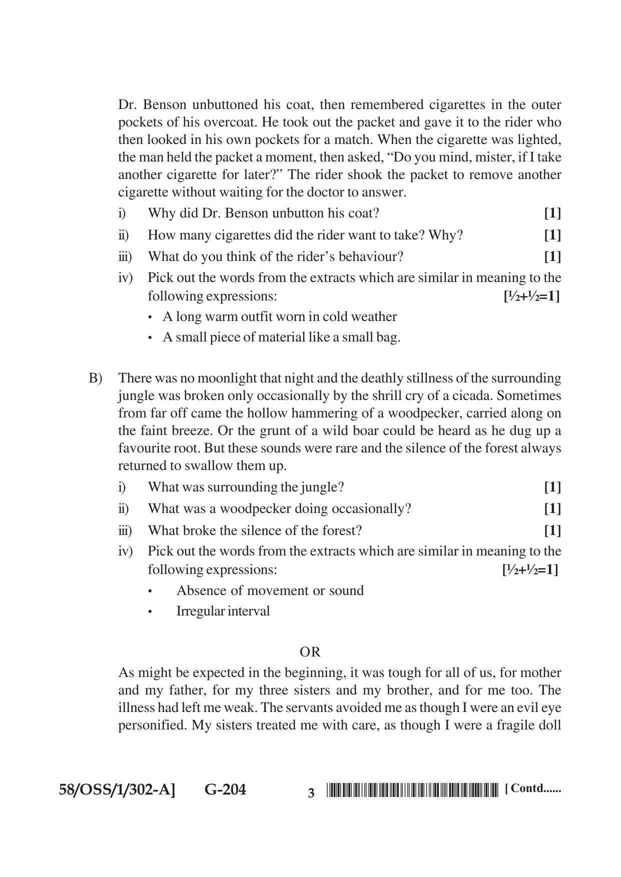 NIOS April 2019 Class 12 English (SET A) Question Paper - Page 3
