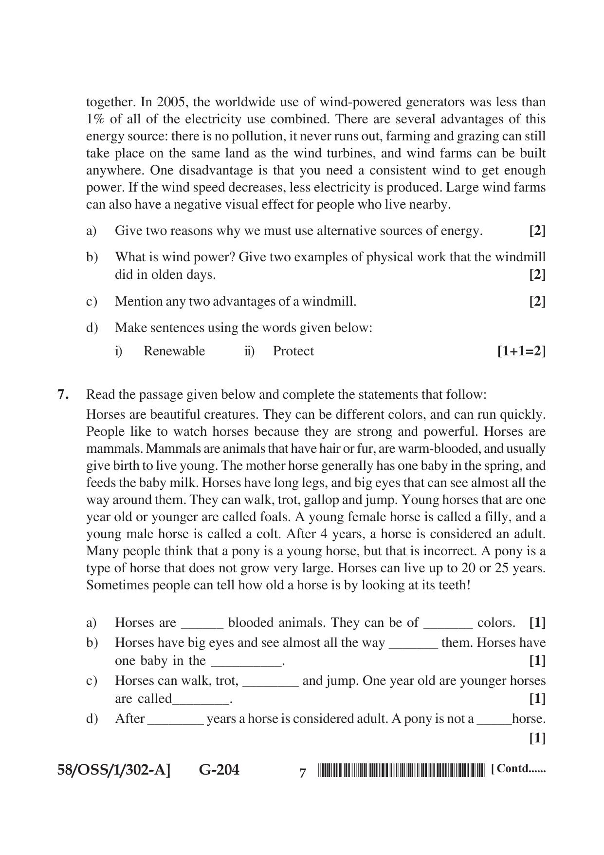 NIOS April 2019 Class 12 English (SET A) Question Paper - Page 7