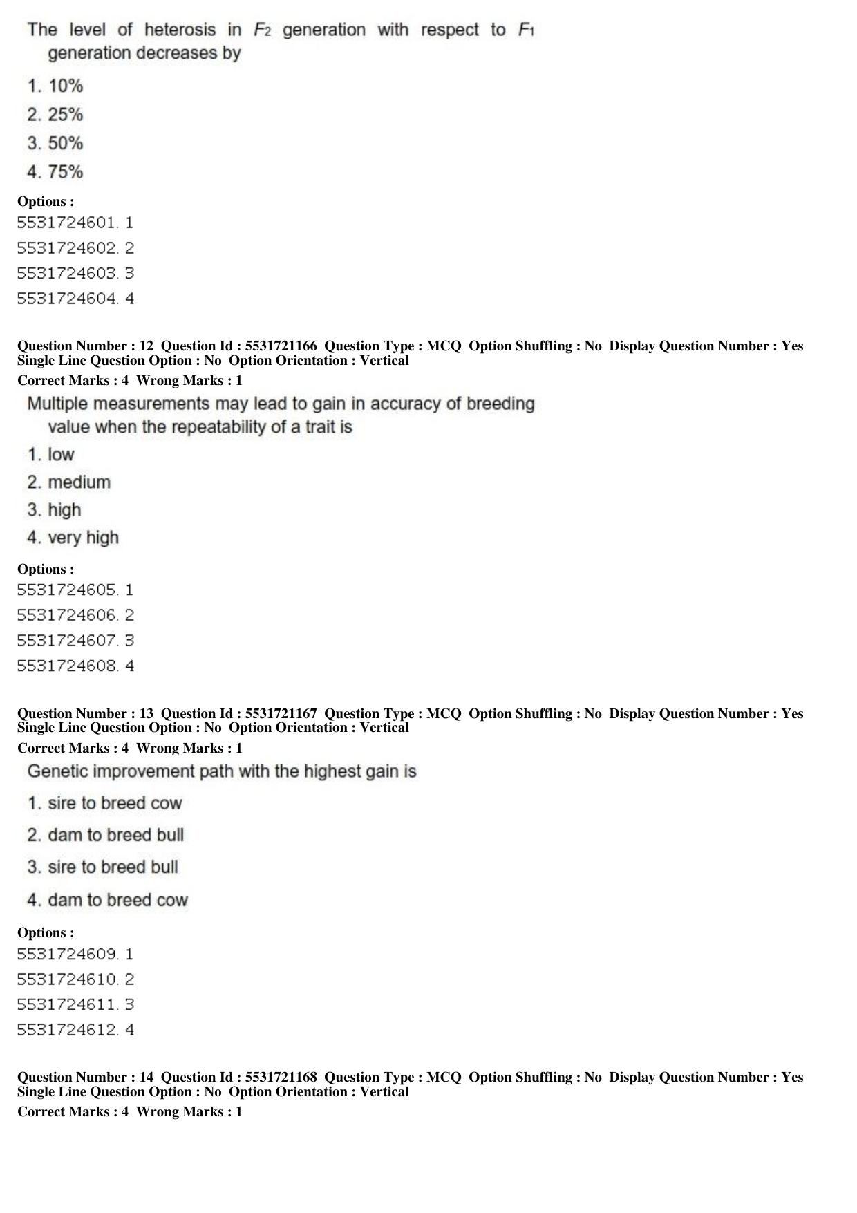 ICAR AIEEA PG 2019 ANIMAL SCIENCE Question Paper - Page 5