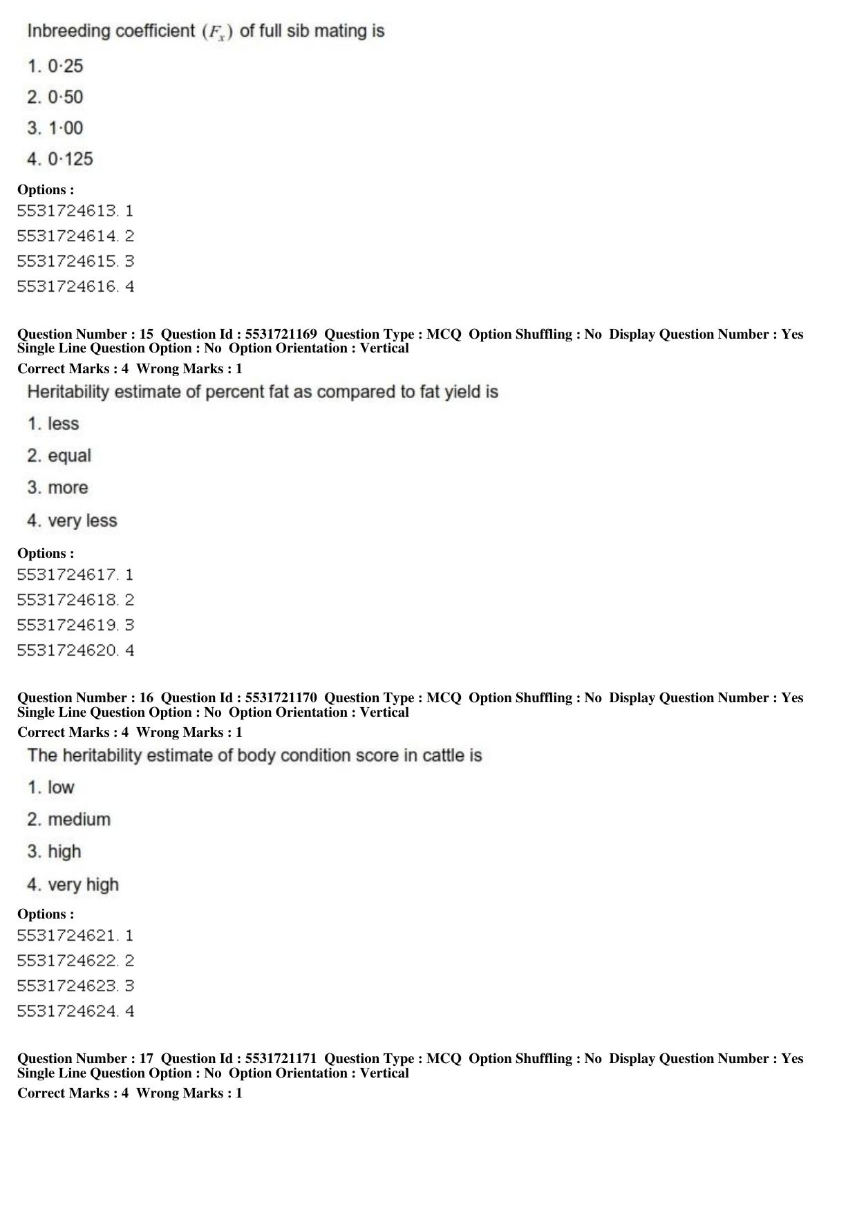ICAR AIEEA PG 2019 ANIMAL SCIENCE Question Paper - Page 6