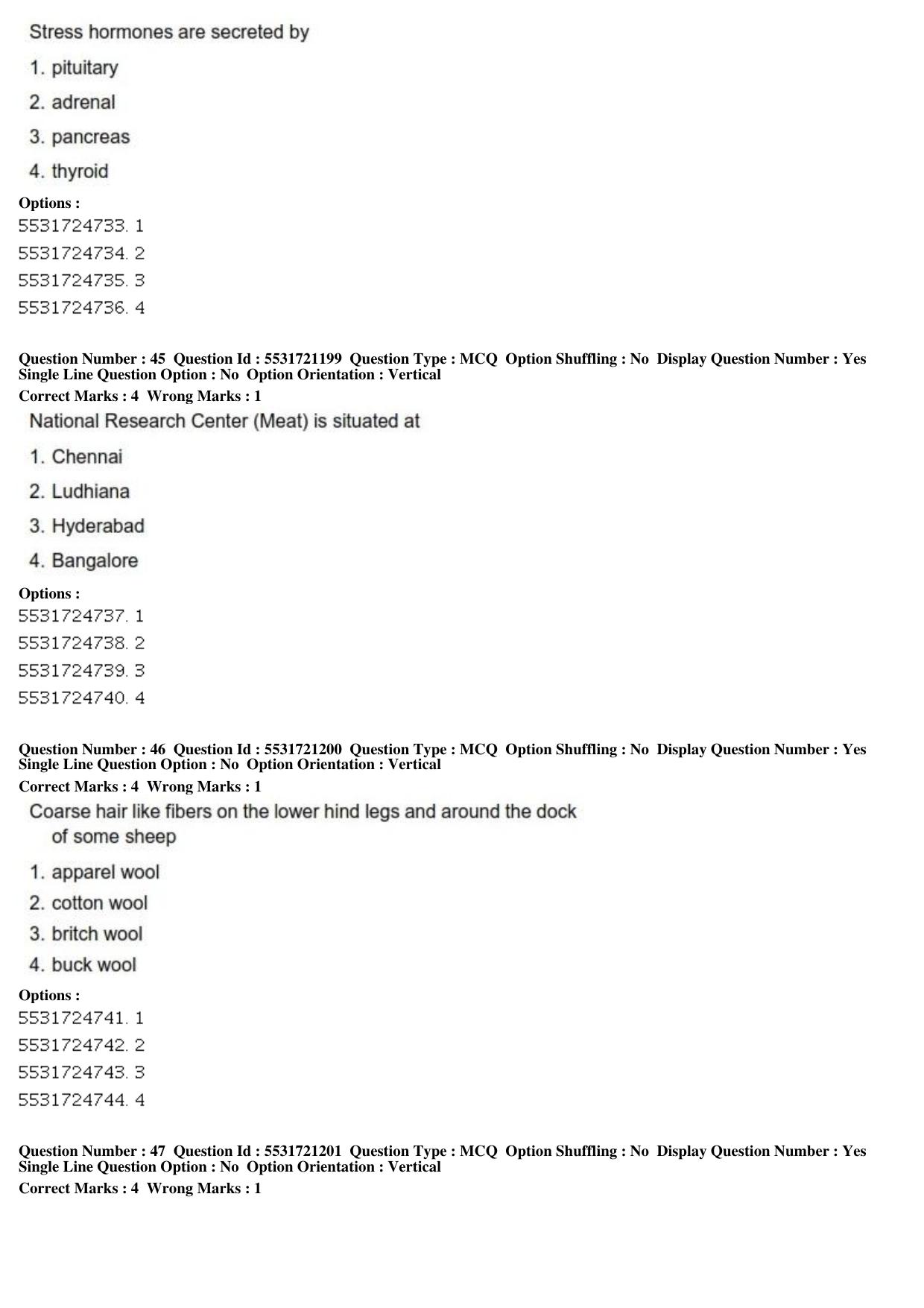 ICAR AIEEA PG 2019 ANIMAL SCIENCE Question Paper - Page 16