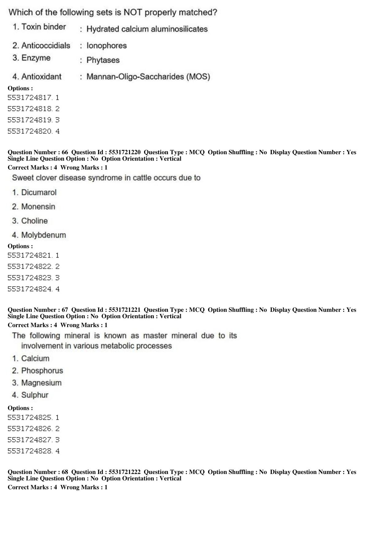 ICAR AIEEA PG 2019 ANIMAL SCIENCE Question Paper - Page 23
