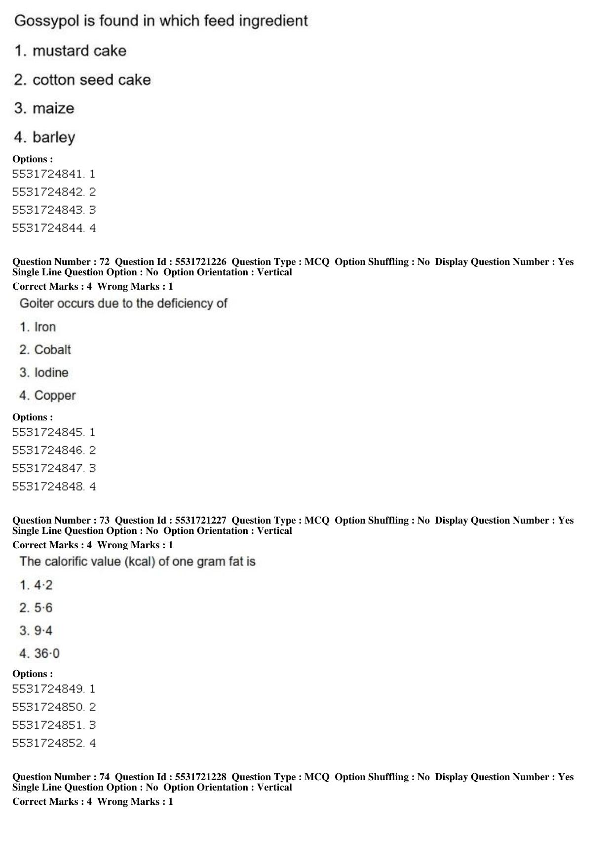 ICAR AIEEA PG 2019 ANIMAL SCIENCE Question Paper - Page 25
