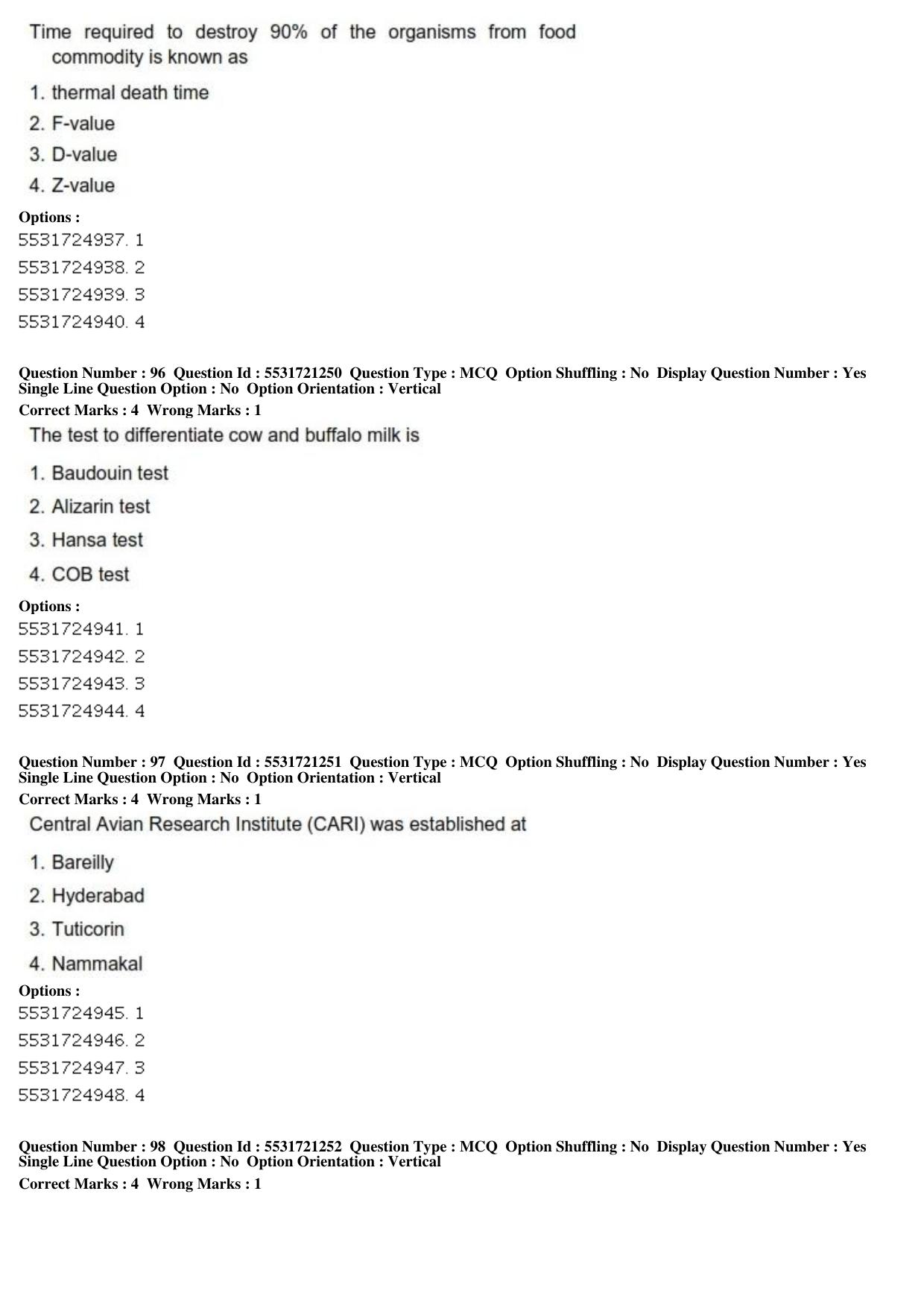 ICAR AIEEA PG 2019 ANIMAL SCIENCE Question Paper - Page 33