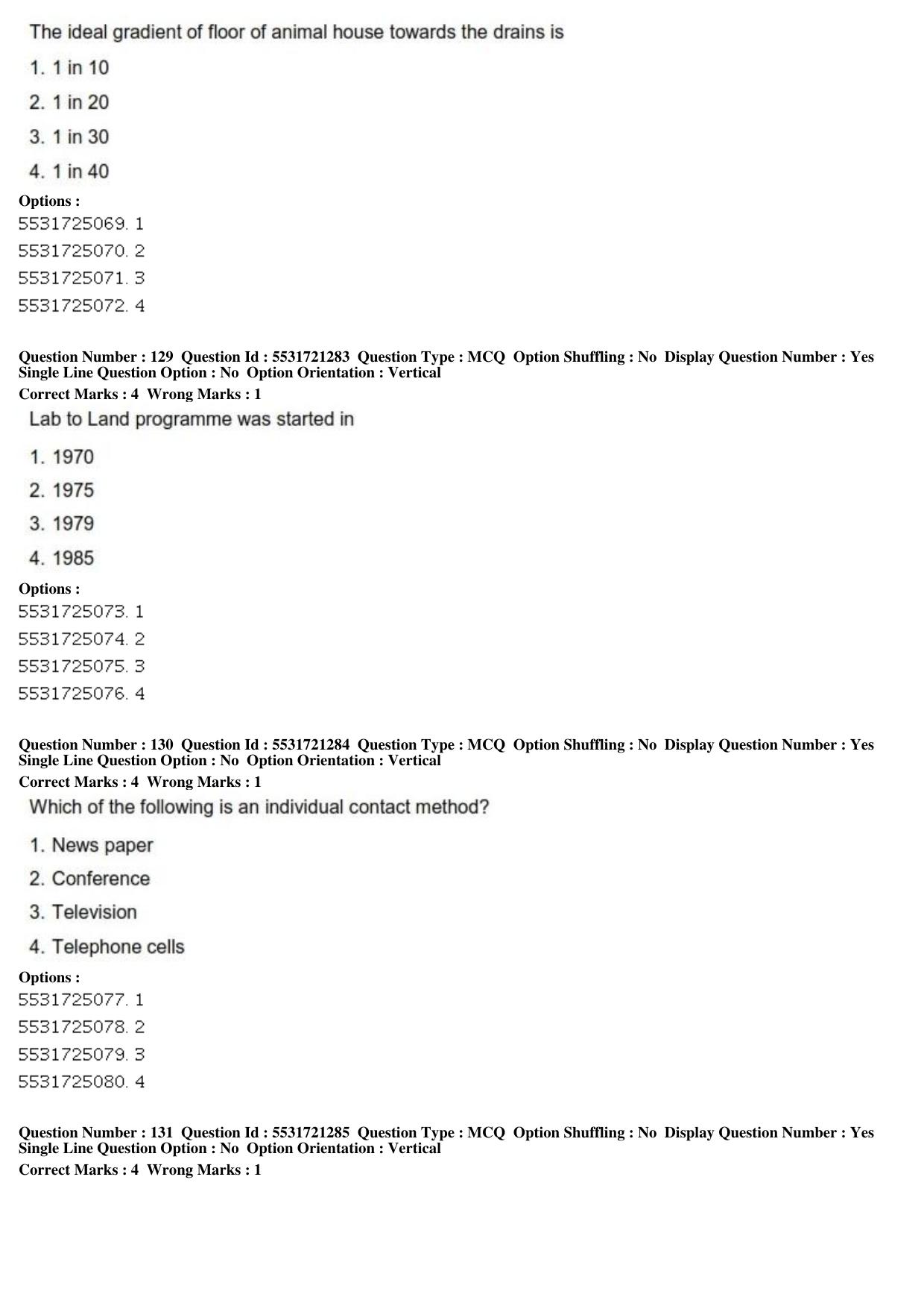 ICAR AIEEA PG 2019 ANIMAL SCIENCE Question Paper - Page 44