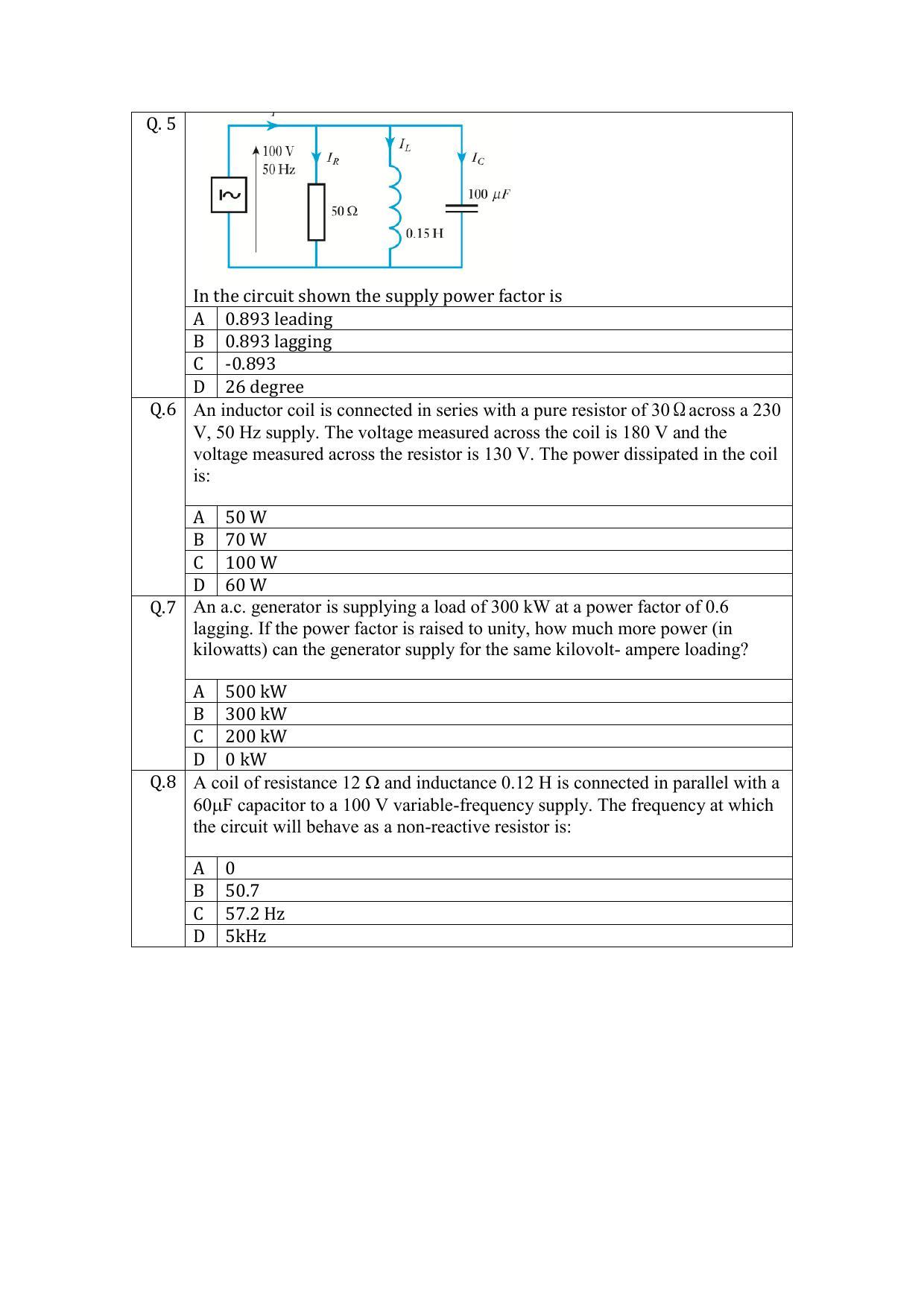OJEE 2015 PGAT_ELECTRICAL Question Paper - Page 3