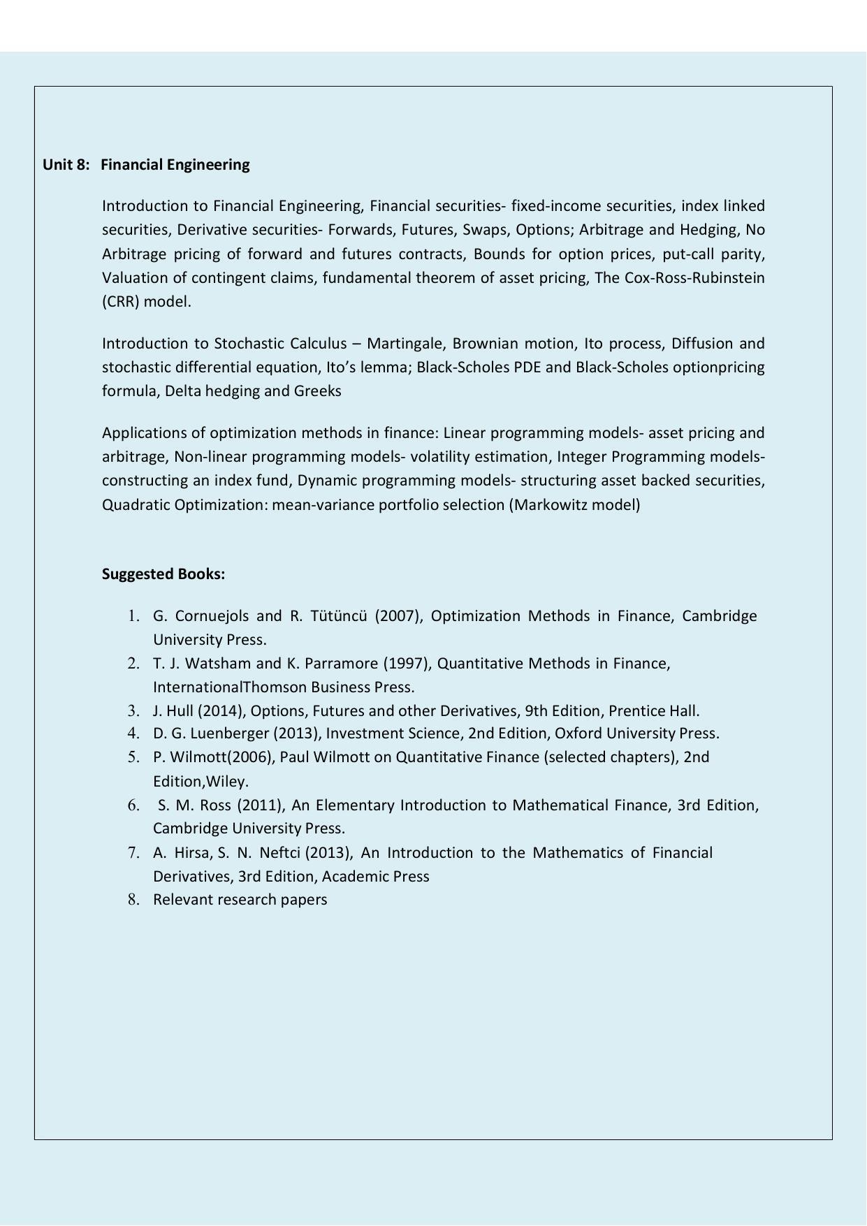 NTA PhD Entrance Exam Operational Research Syllabus - Page 4