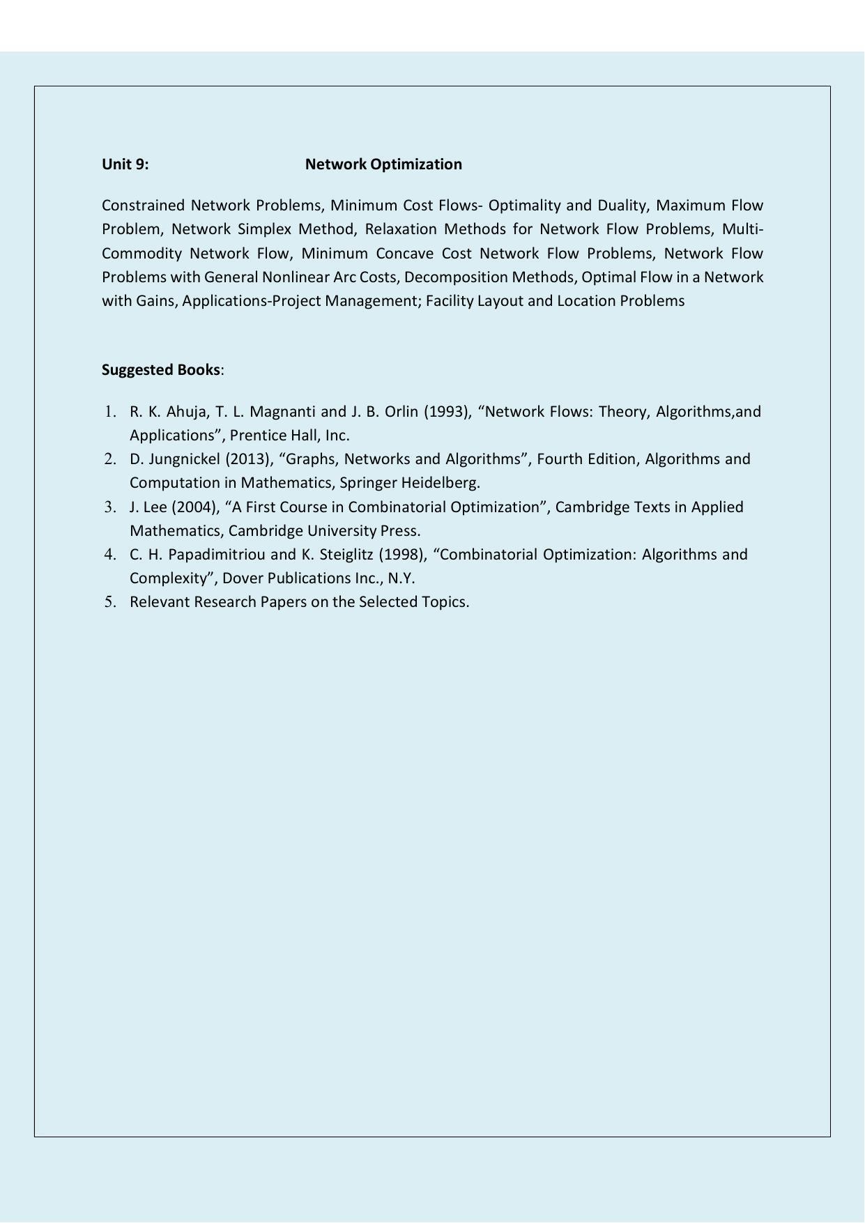 NTA PhD Entrance Exam Operational Research Syllabus - Page 5