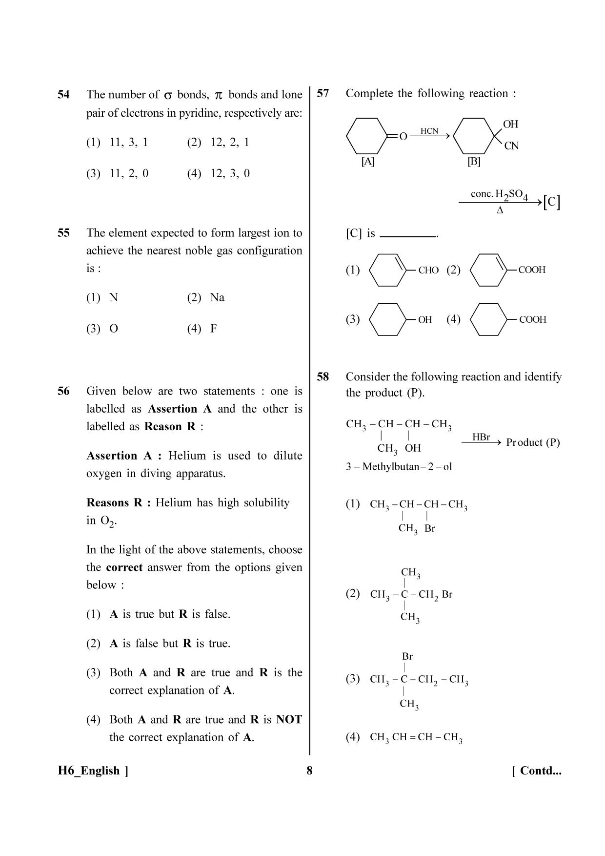 NEET 2023 H6 Question Paper - Page 8