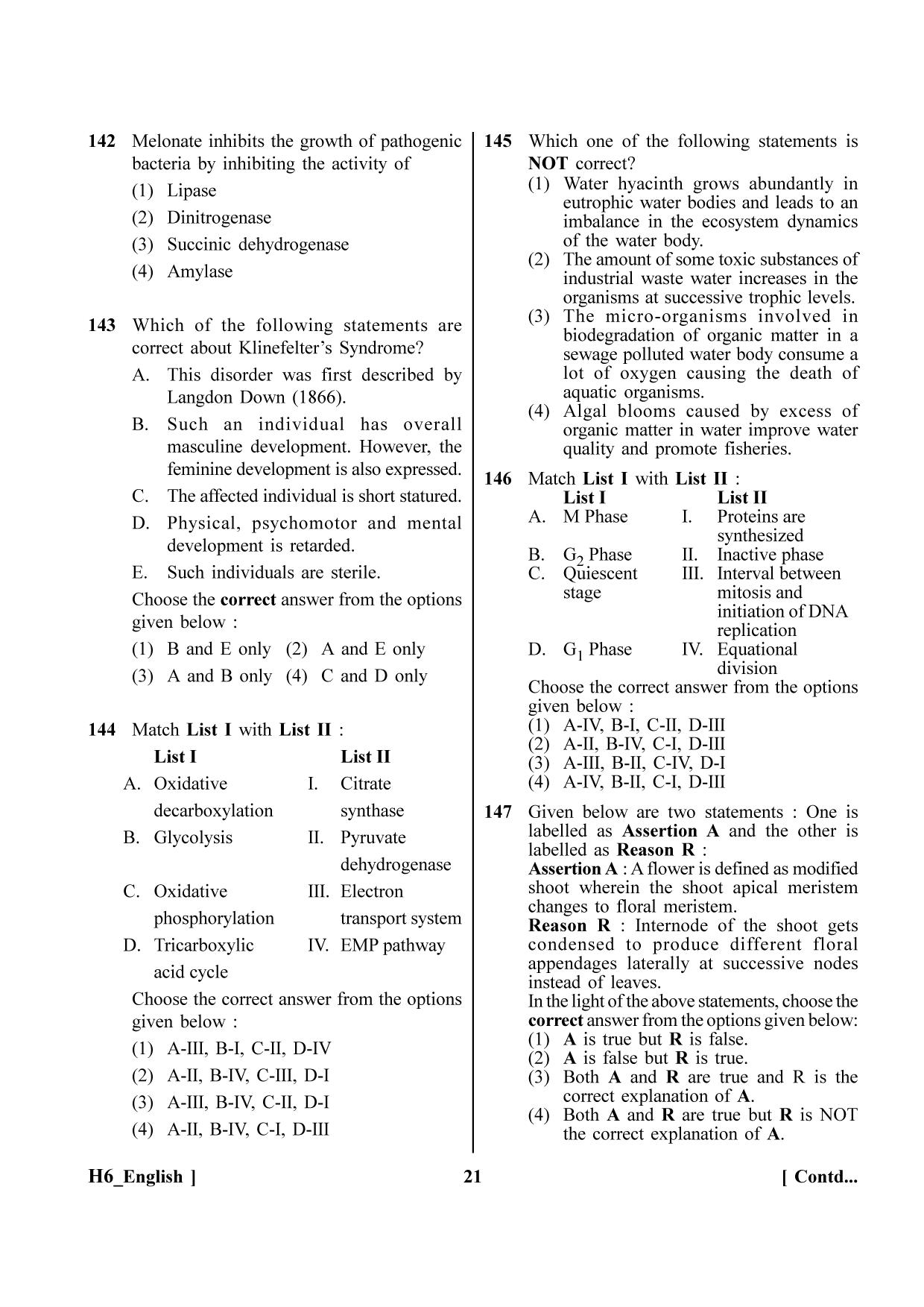NEET 2023 H6 Question Paper - Page 21