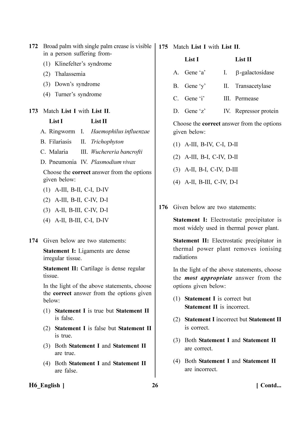 NEET 2023 H6 Question Paper - Page 26