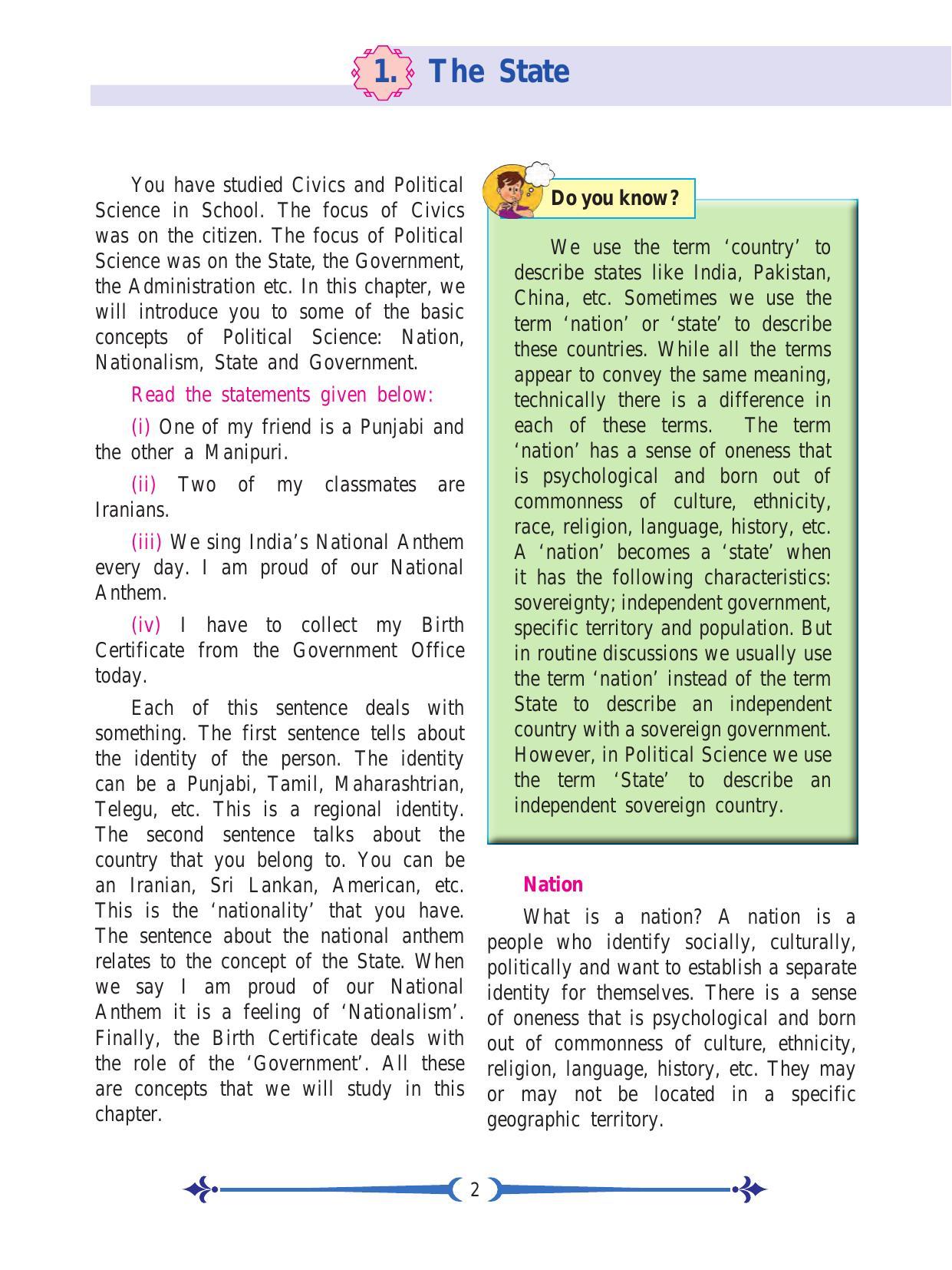 Maharashtra Board Class 11 Political Science Textbook - Page 14